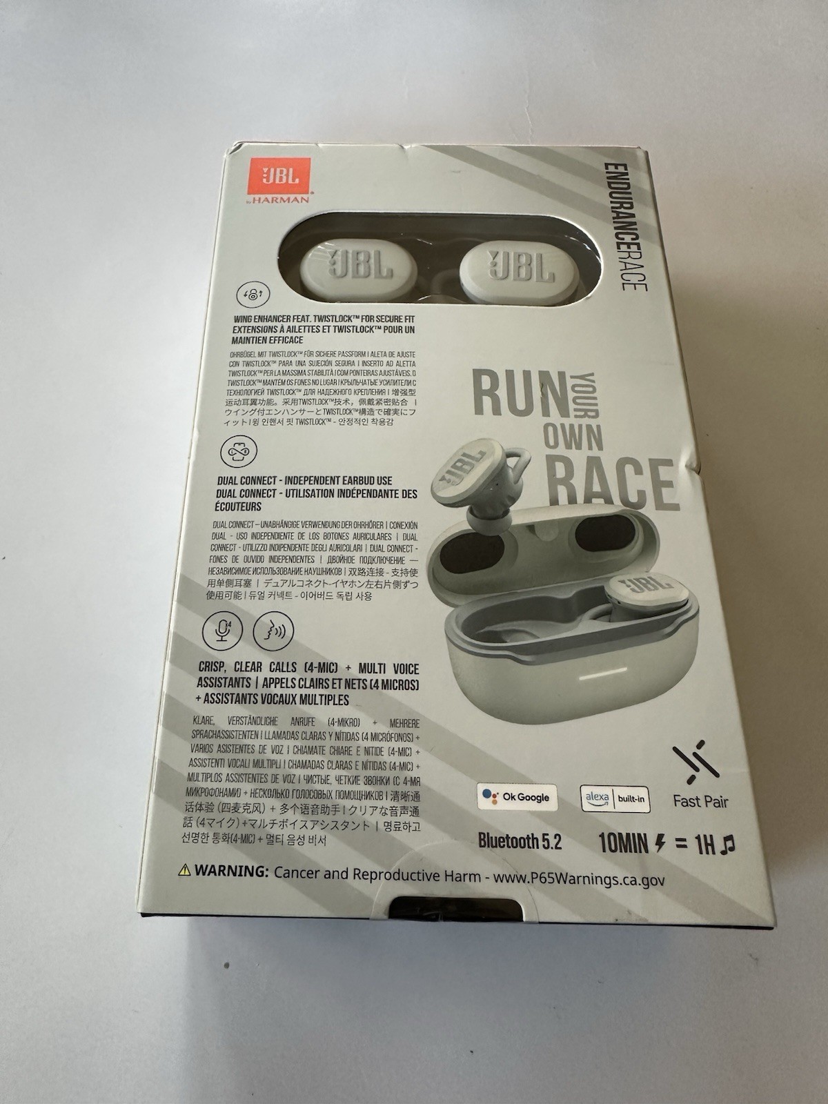 JBL Endurance Race TWS True Wireless In-Ear Sport Headphones IP67 Ambient White