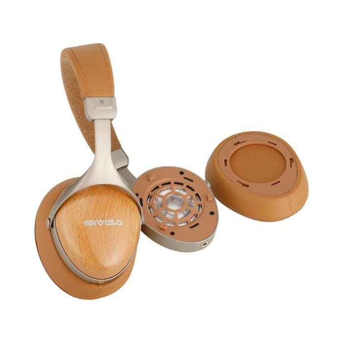SIVGA SV021 Pro Beechwood Closed Back HiFi Headphones Wired 50mm OFC Cable