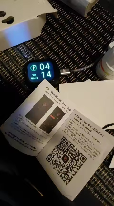 HTC NE20 Bluetooth 6.0 Earphones AI Translator Wireless Earbuds LCD Touch New Sp