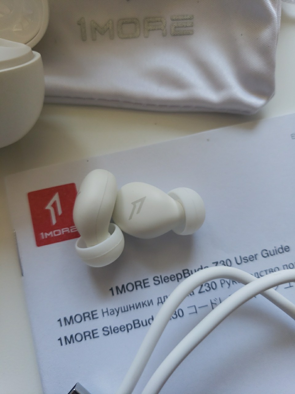 1MORE Z30 Earbuds, Mini Sleep Headphones, Noise Blocking Sleepbuds, White