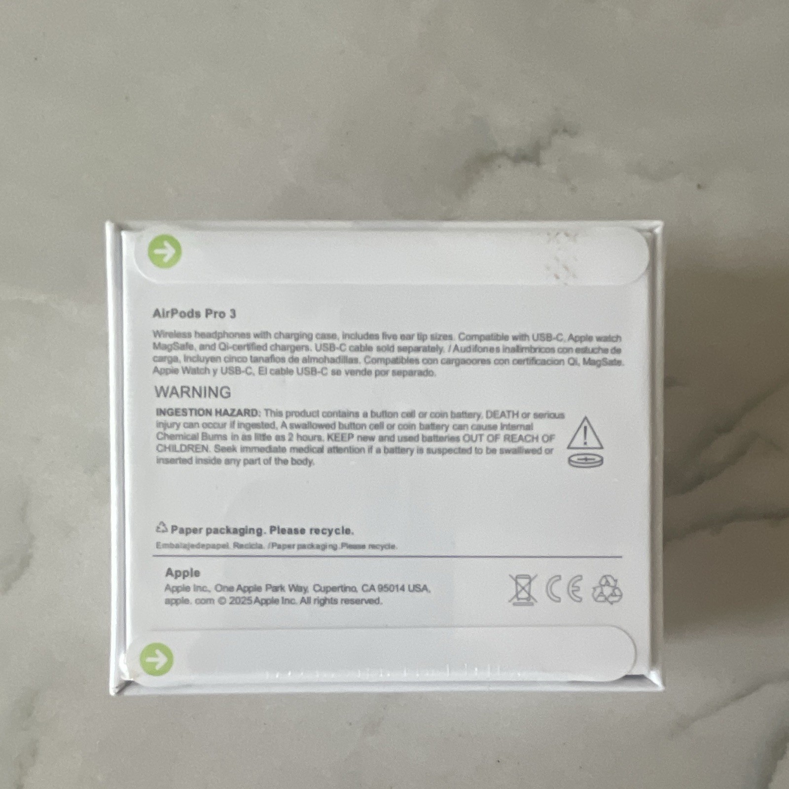 Apple AirPods Pro 3 White In-Ear Bluetooth USB-C ANC Adaptive Transparency