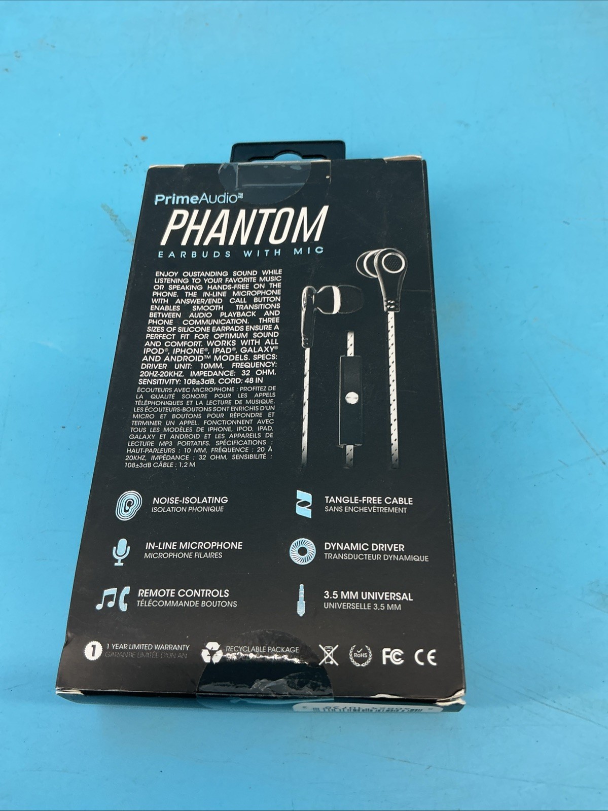 Premier Noise Isolating Earbuds Mic & volume control.
