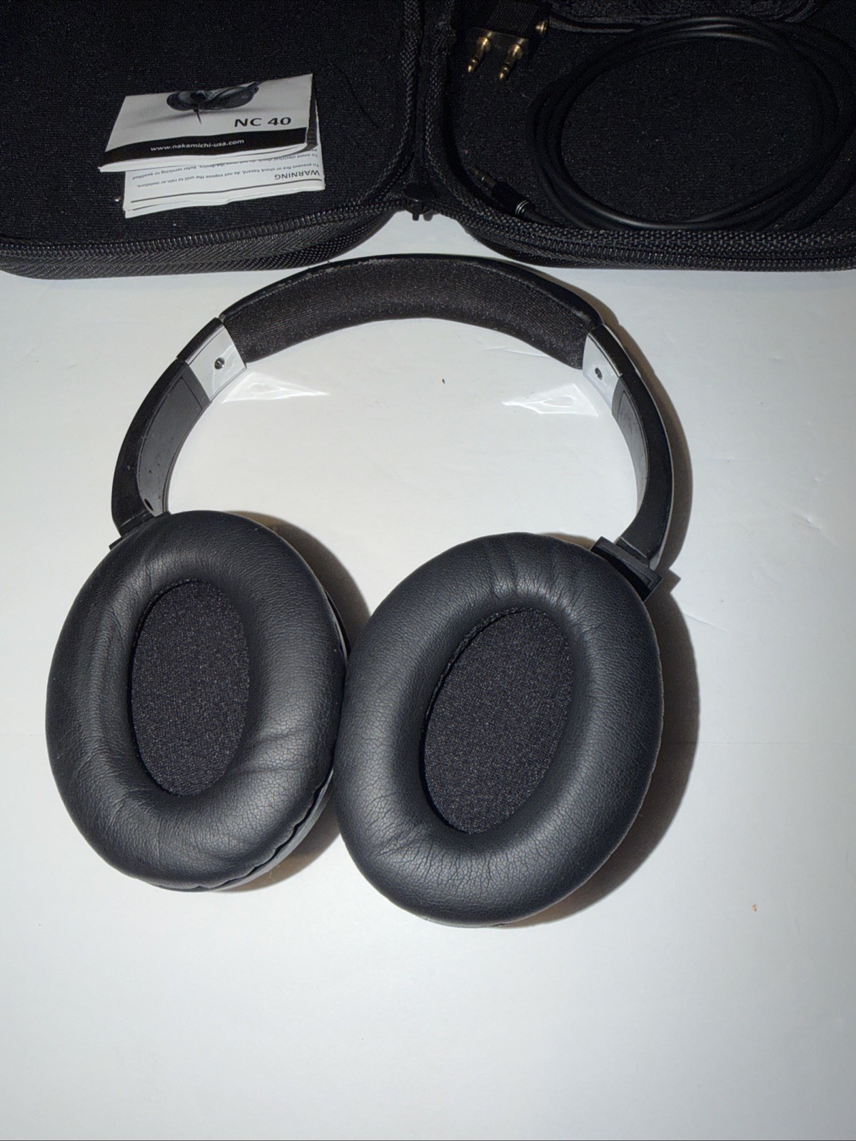 Nakamichi NC40 Noise-Cancelling Headphones, Carrying Case Included