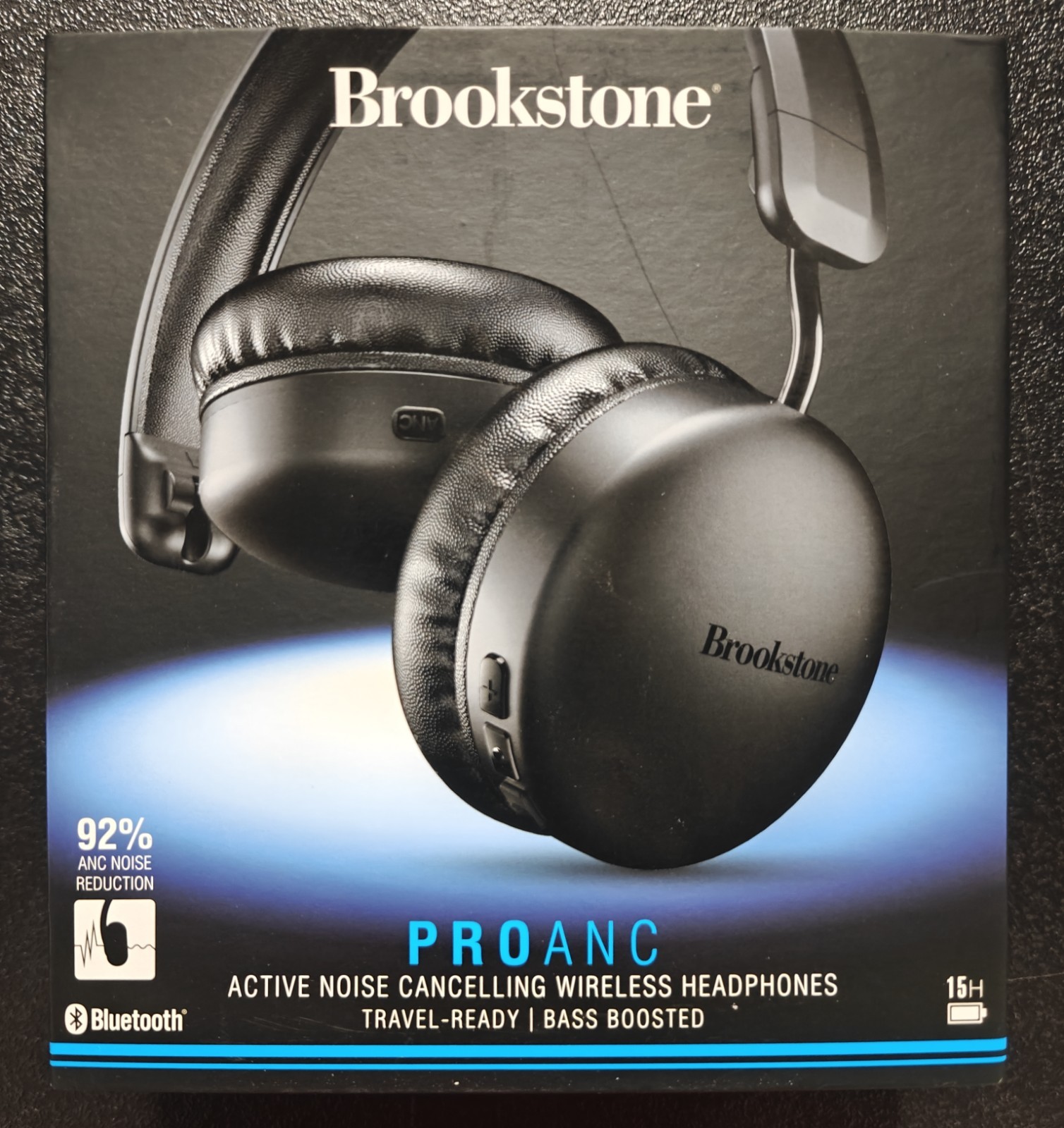 Brookstone PRO ANC Wireless Headphones – Black