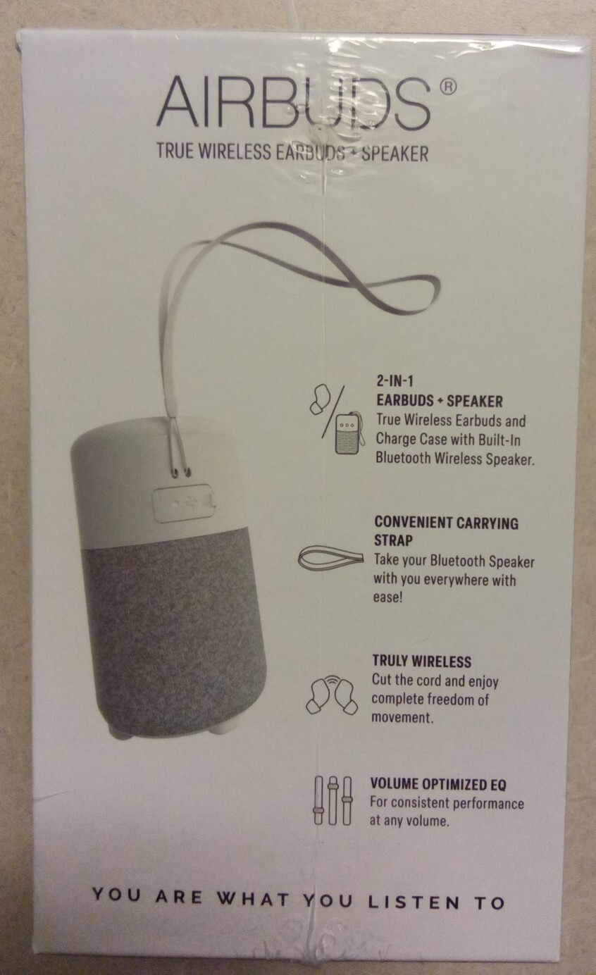 Air Magnetic Airbuds, True Wireless Earbuds w/Bluetooth 2-IN-1 Speaker. White.