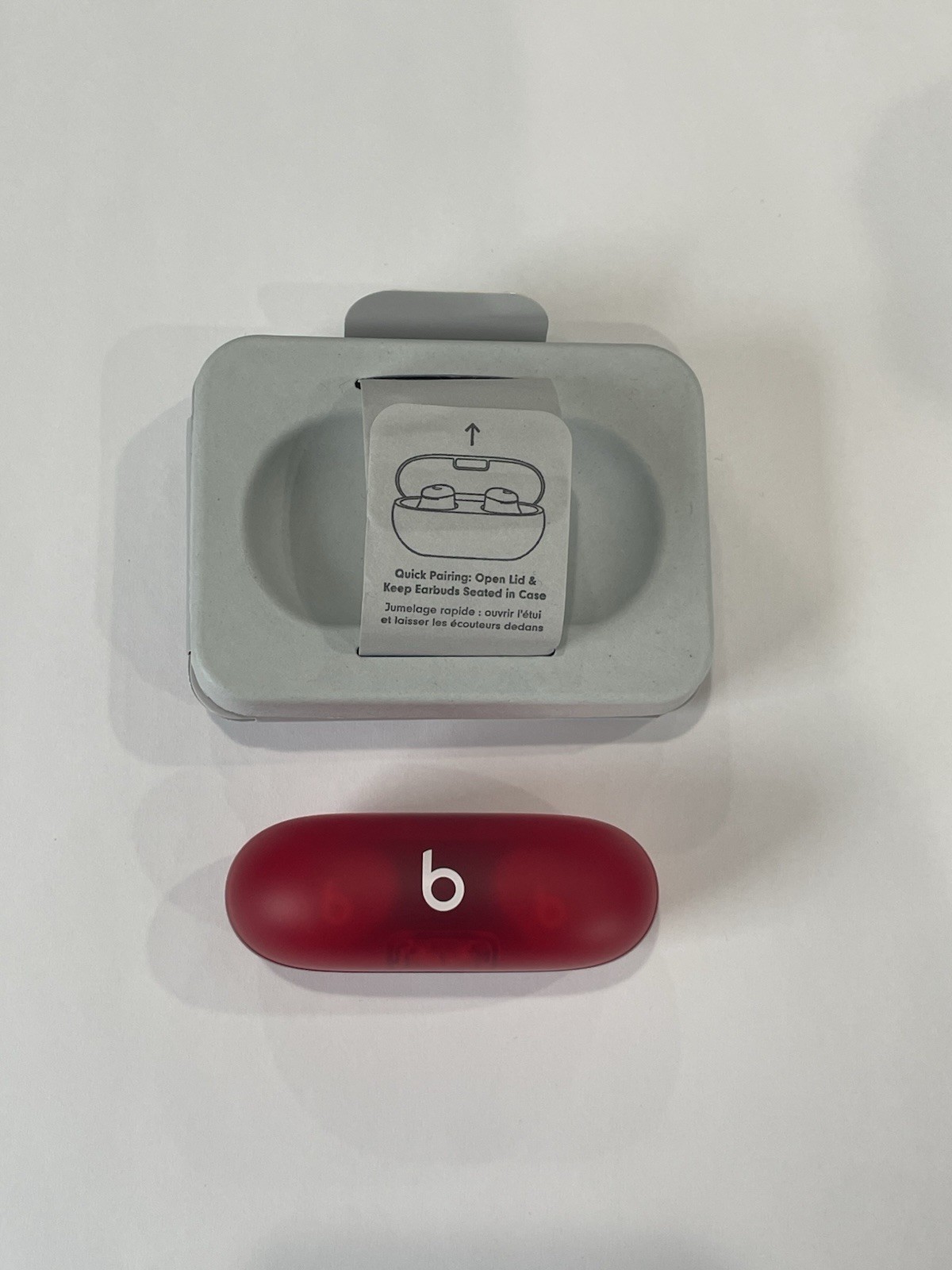 Beats by Dr. Dre Solo Buds Transparent Red In Ear Headphones – VERY GOOD