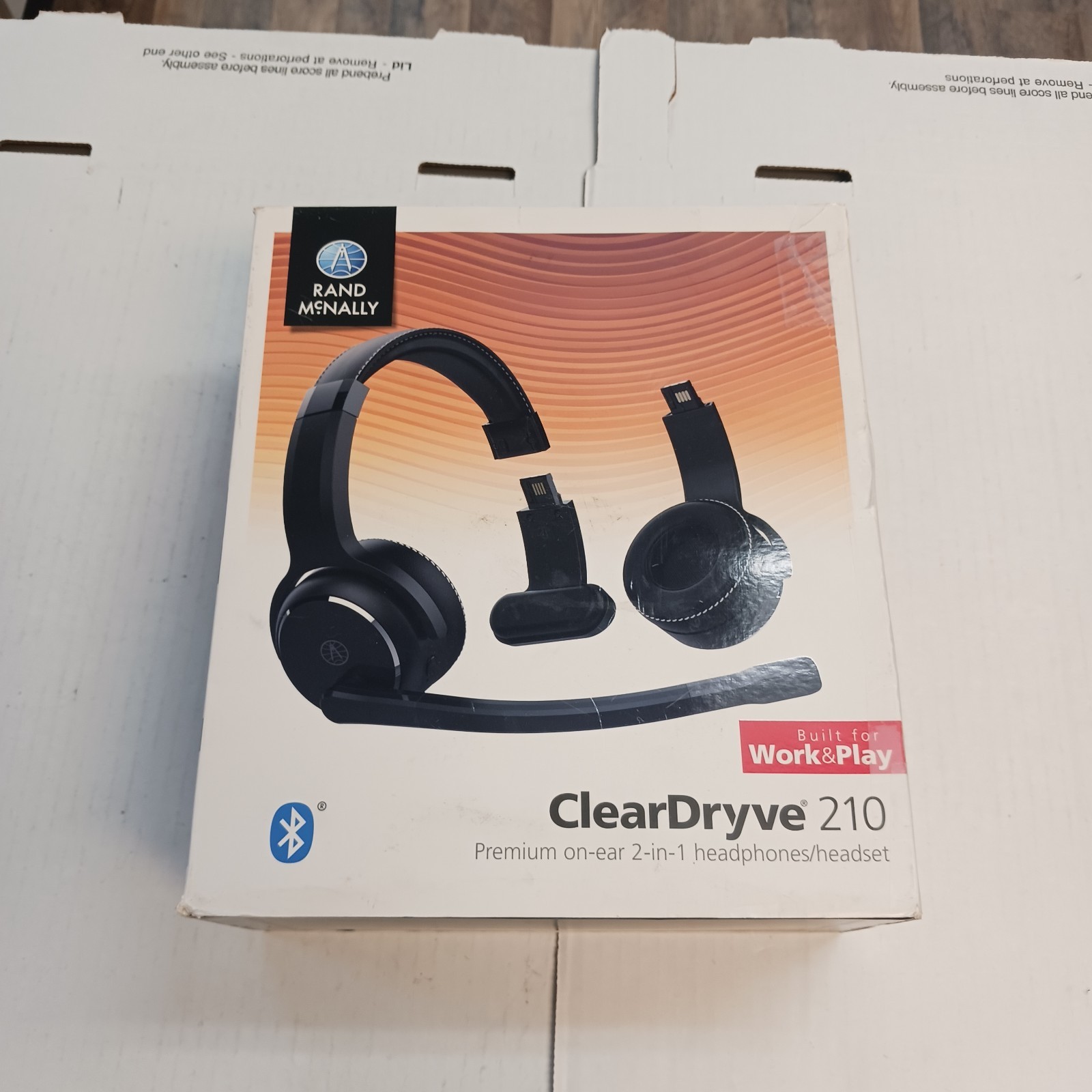 RAND MCNALLY CLEARDRYVE 210 PREMIUM CONVERTIBLE NOISE-CANCELLING BLACK HEADSET