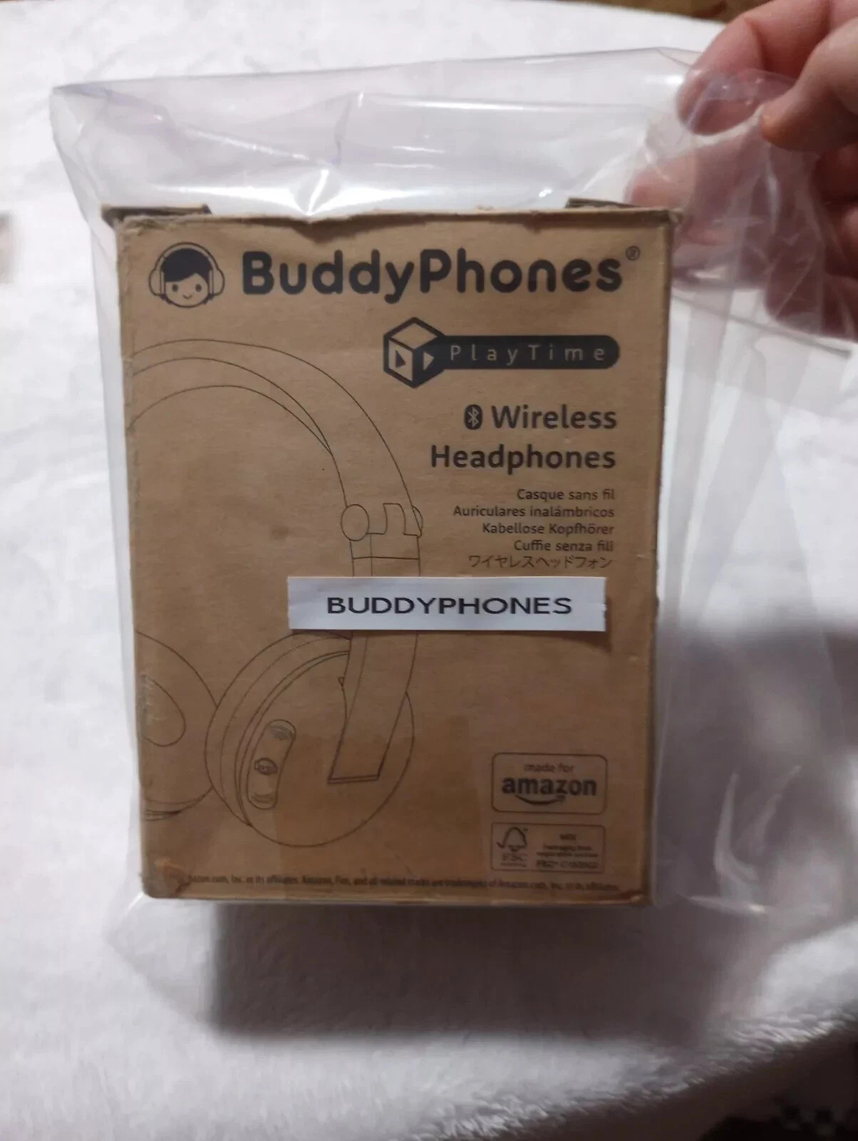 Kids Buddy Phones PopTime Blue Wireless Bluetooth Headphones Ages 8-15