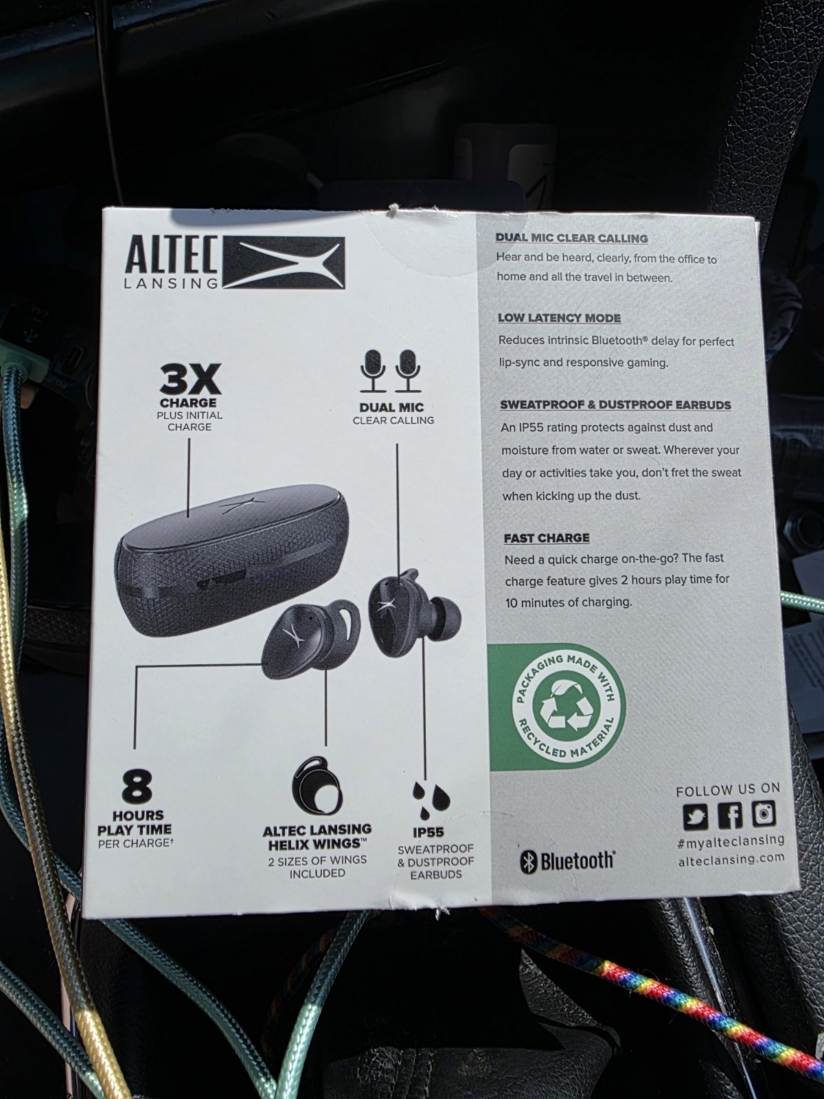NanoBuds ANC 2.0 Headphones – Black by Altec Lansing for Unisex Headphones