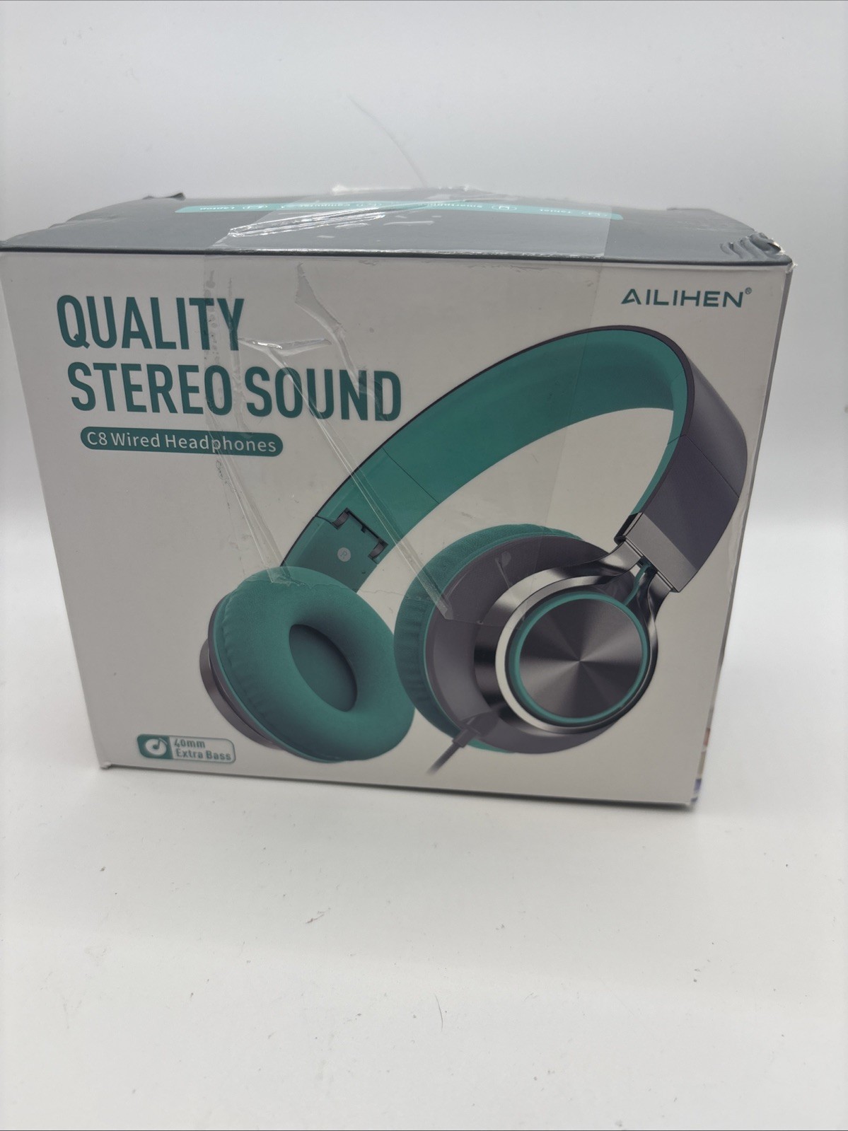 AILIHEN C8 Wired Headphones Microphone and Volume Control Folding Lightweight