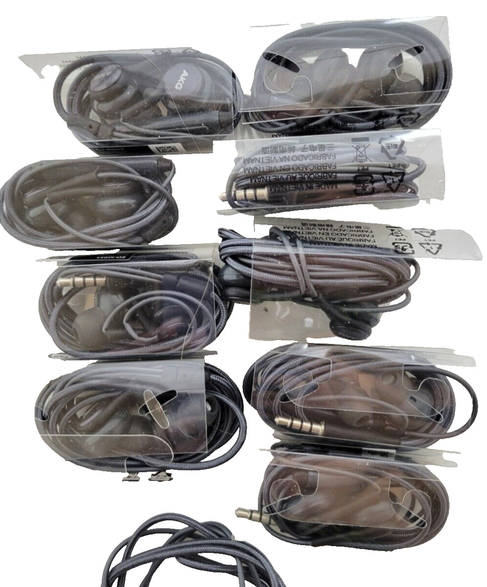 (LOT OF 10)- AKG EO-IG955 Earphones In Ear Wired 3.5mm Jack NEW.