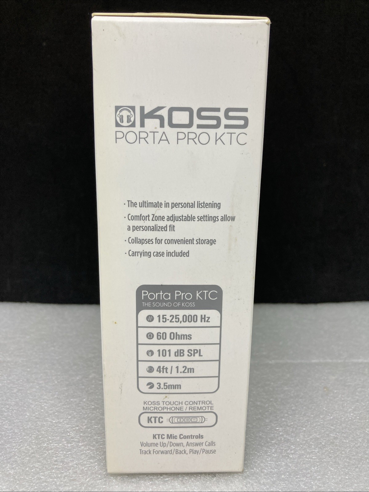 NIB, NEW OLD STOCK Koss Porta Pro KTC wired on-ear Stereo Headphones remote, mic