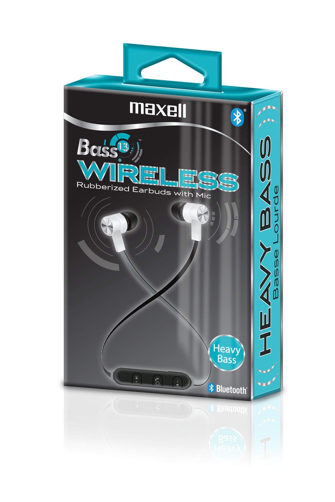 Maxell 199746, Bass 13 Wireless Earbuds with Microphone – One Size, White