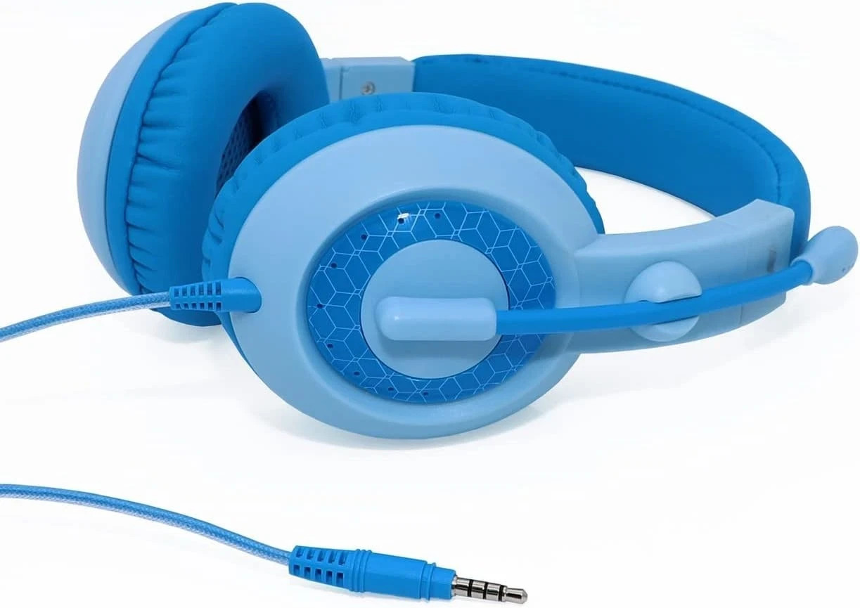 AVID AE-25 Early Learner Headset Safe Volume SideKick Mic 3.5mm TRRS Blue