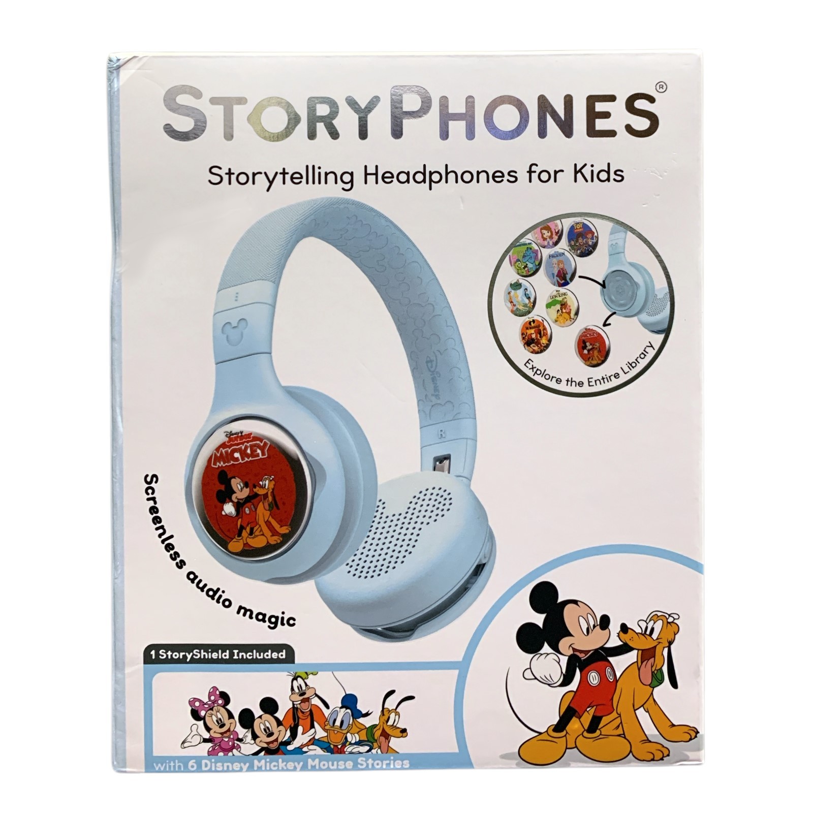Onanoff StoryPhones Kids Bluetooth Headphones & Storybook Disney Bundle (Blue)