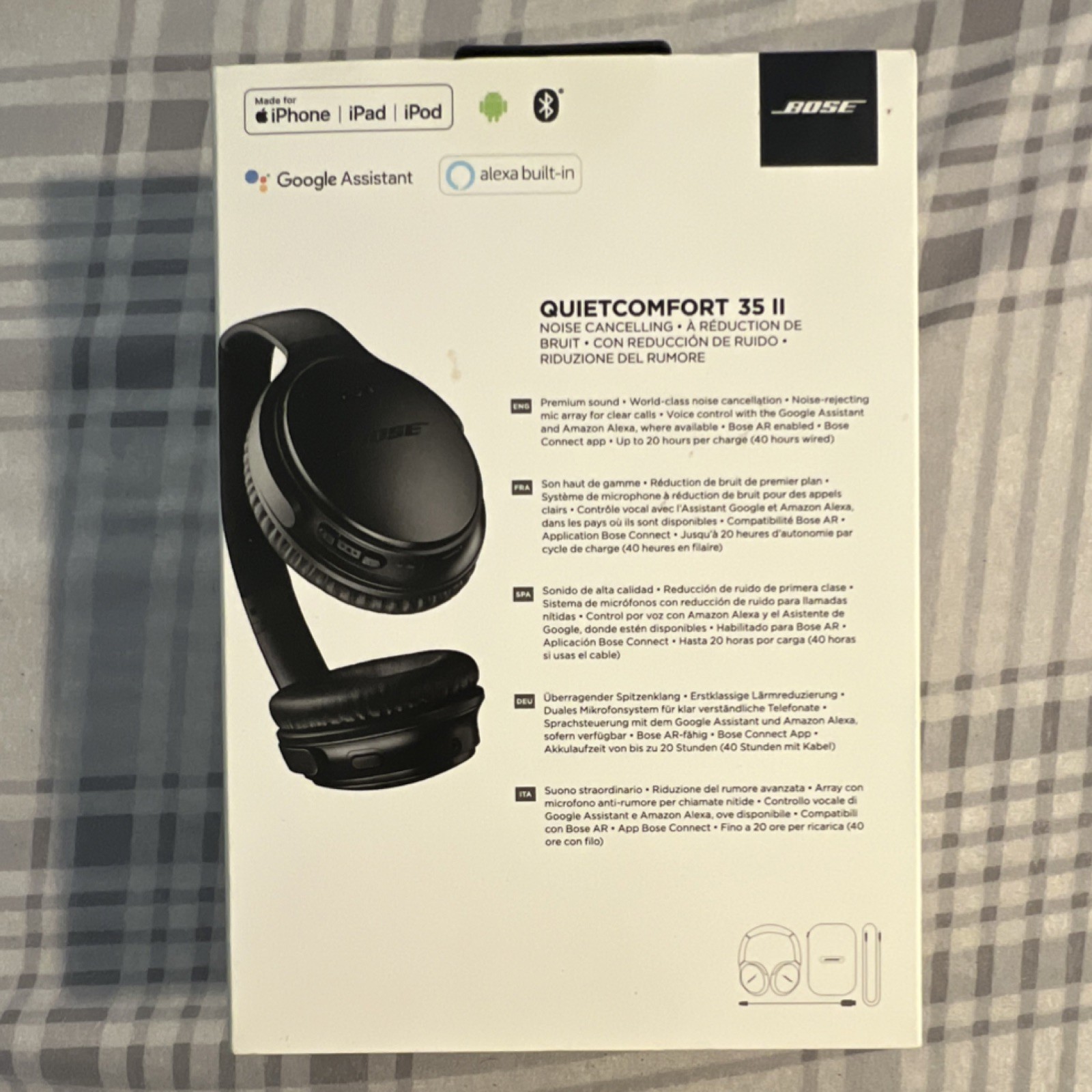 Bose QuietComfort 35 II Wireless Noise Cancelling Headphones Black 789564-0010