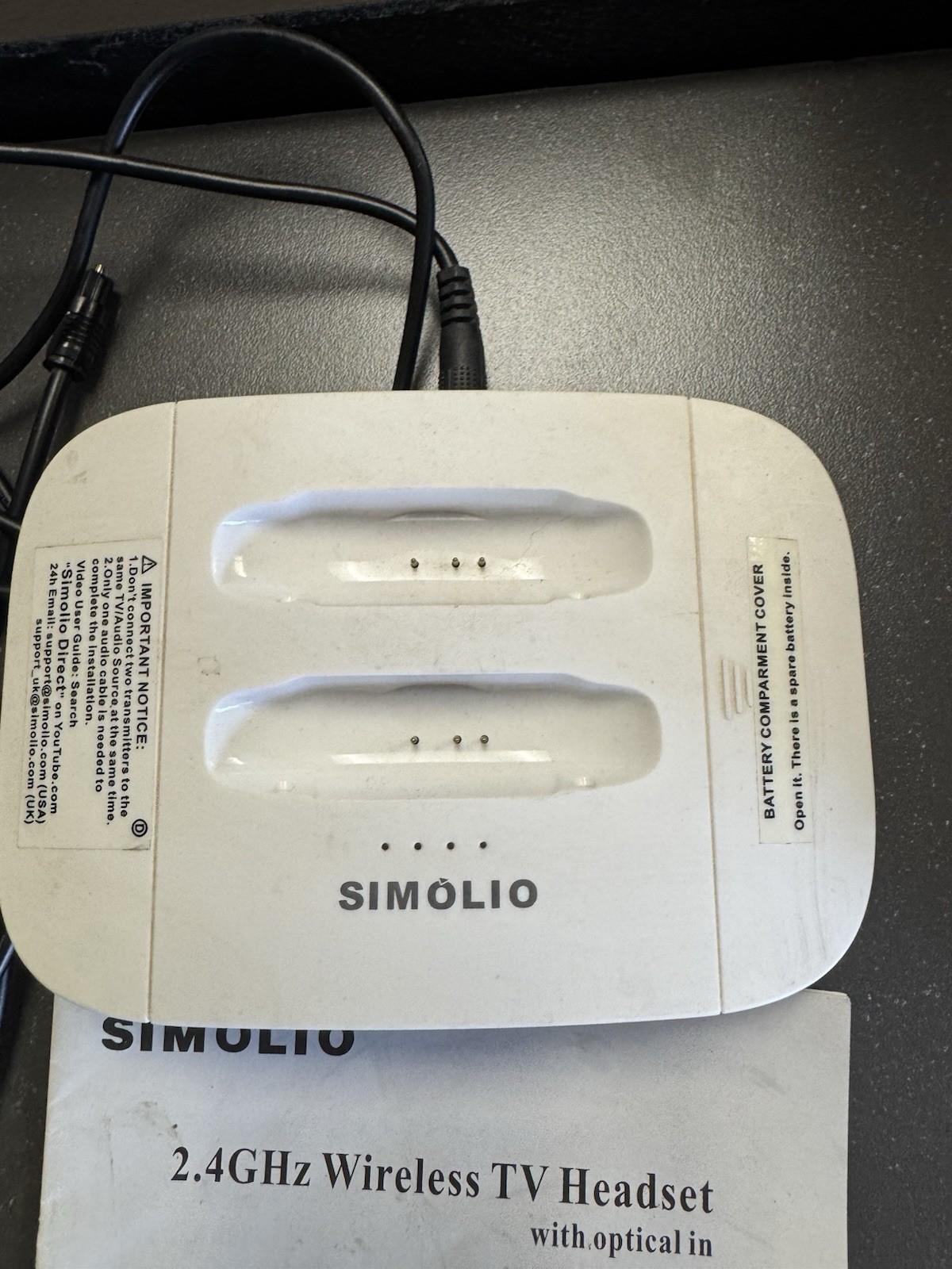 SIMOLIO SM-824D 2.4GHz Wireless Headset for TV Listening *FAST SHIPPING*
