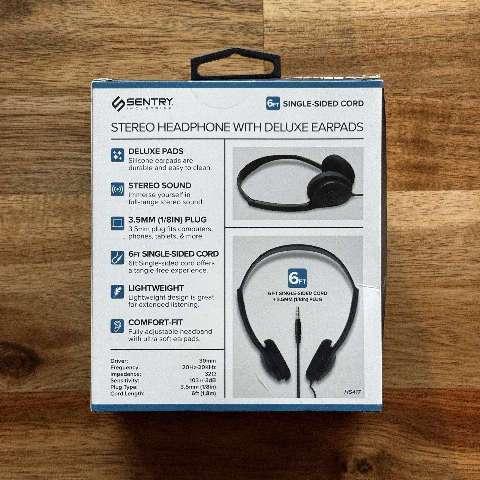 Sentry Rugged Headphone Over-Ear Midsize Basic 3.5mm School Flexible HS417 NEW