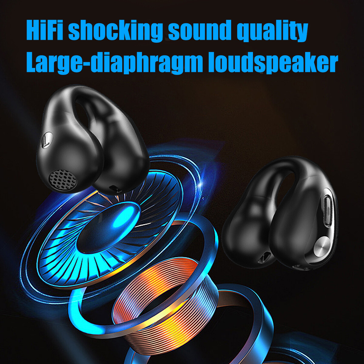 Bone Conduction Bluetooth 5.3 Headset Wireless Ear Clip Earbuds Headphones Sport