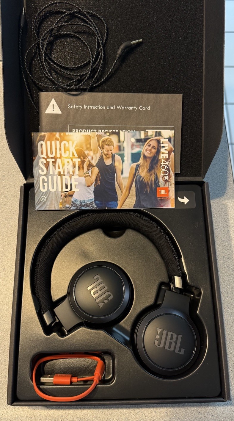 JBL Live 460NC Wireless On‑Ear Noise Cancelling Bluetooth Headphones OPEN BOX