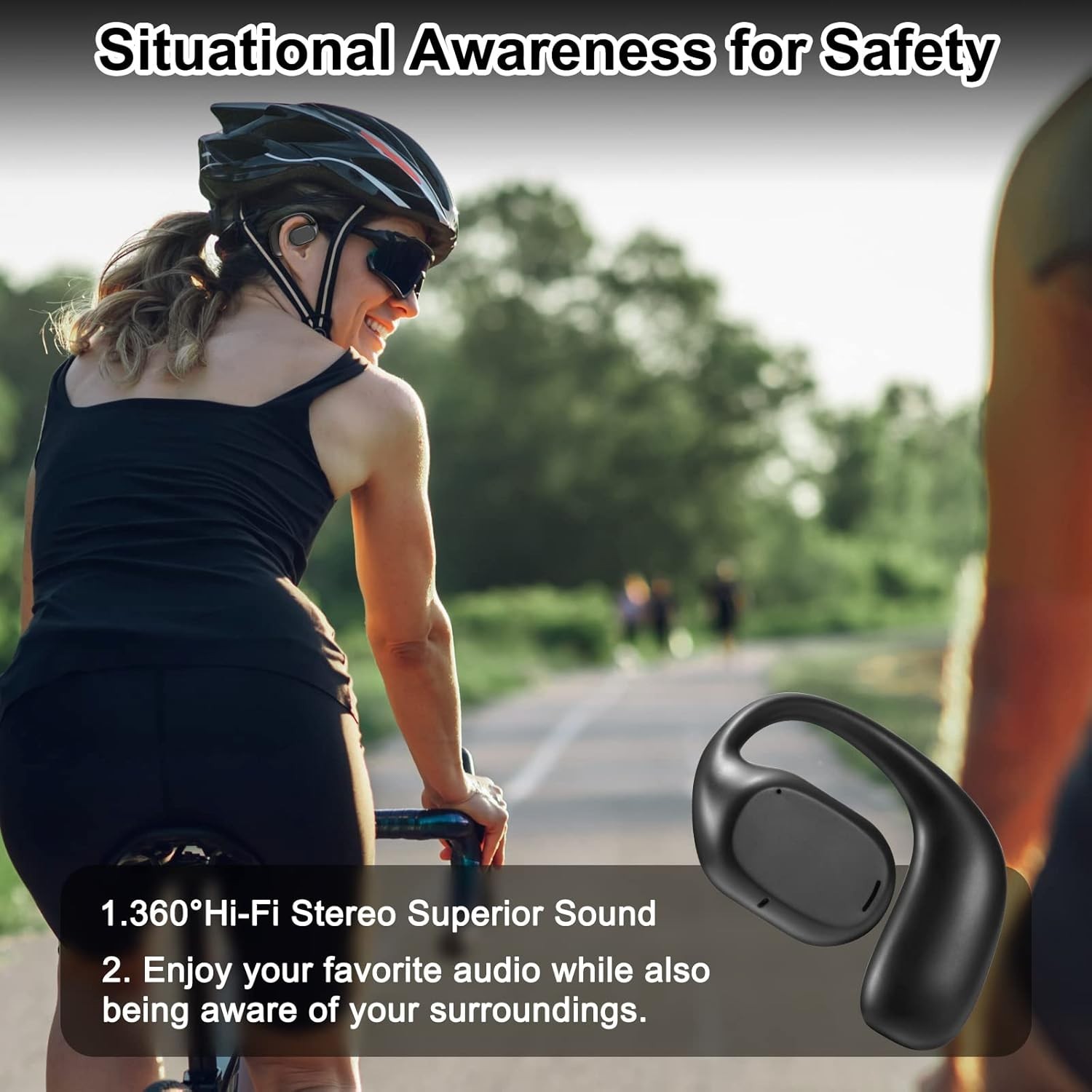 Bluetooth 5.3 Open Ear Headphones: Comfort & Clarity with 16 Hours Battery Life