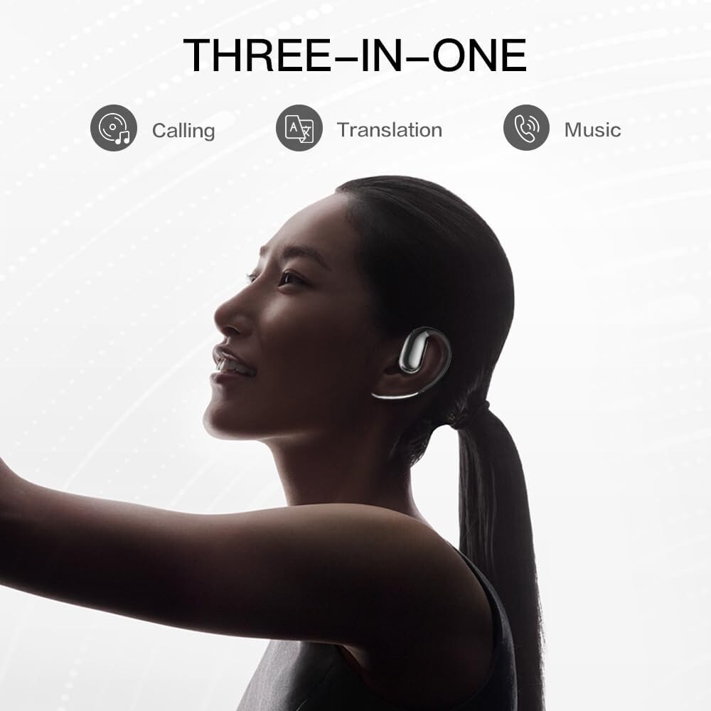 3-in-1 AI Smart Voice Translation Earbuds Real Time Translator 135+ Languages