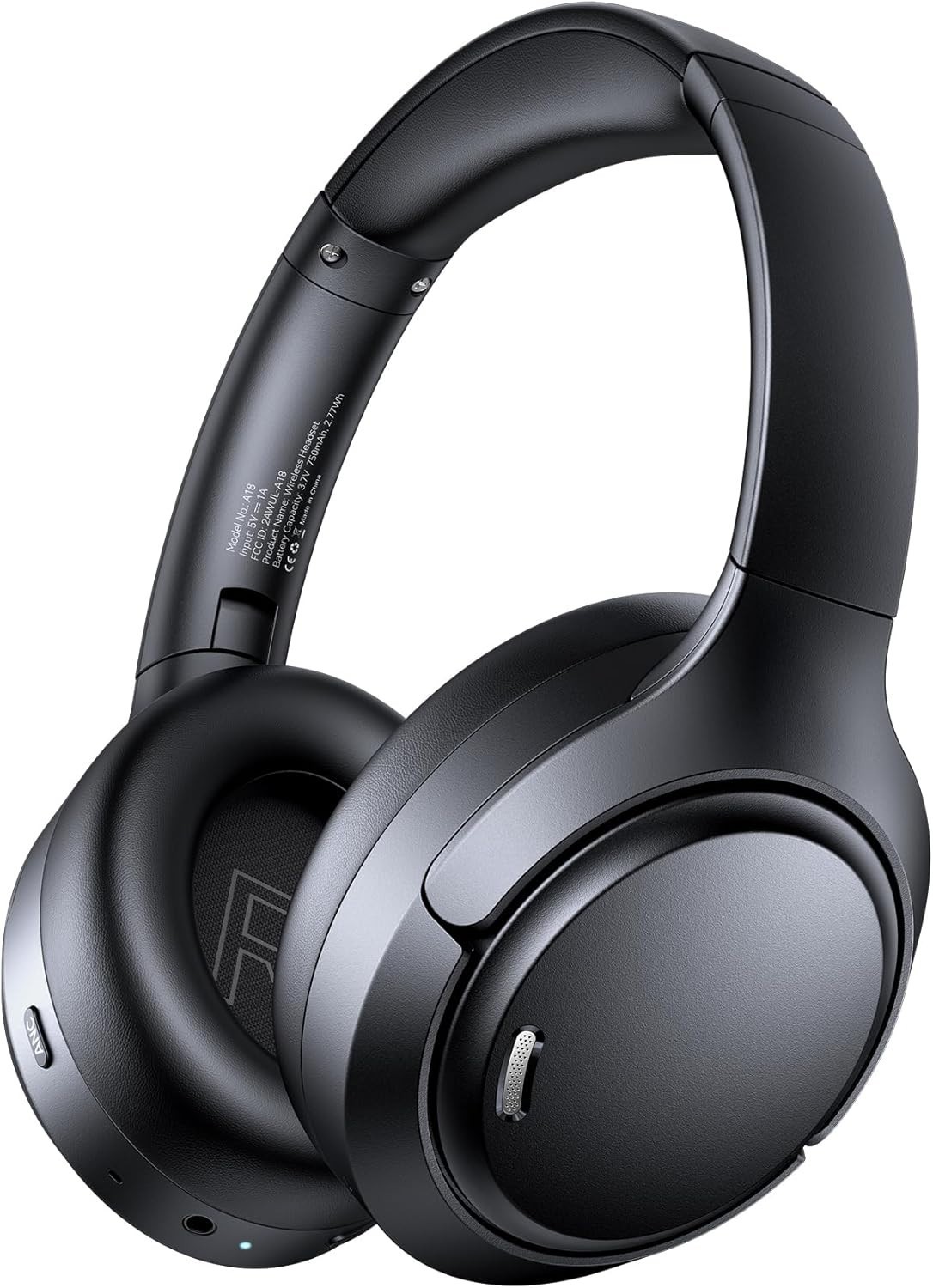 Over-Ear Headphones: 120H Playtime, 45dB Noise Cancelling & Memory Foam