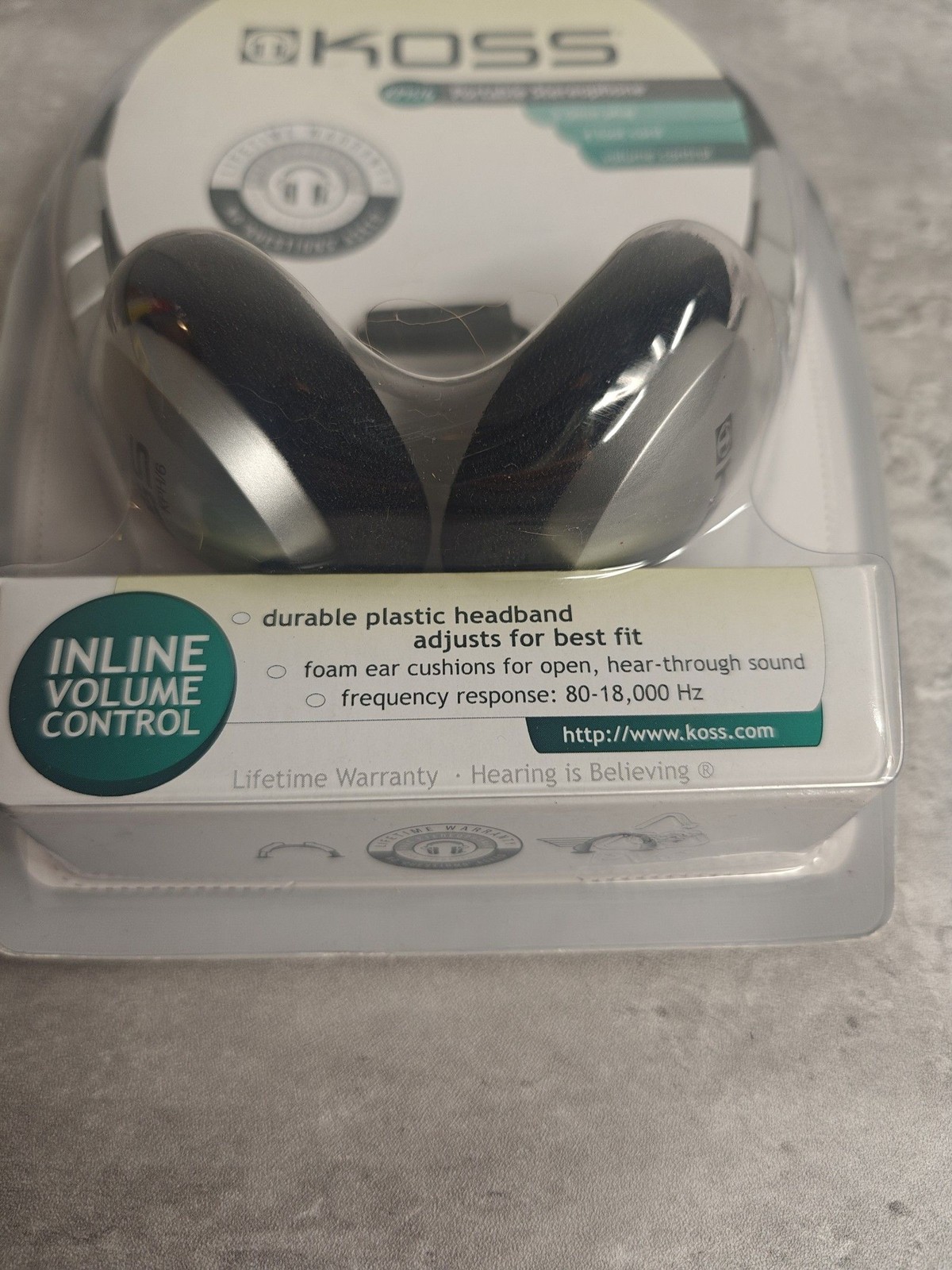 Koss KPH6 Portable Headphones Wired Silver Sealed