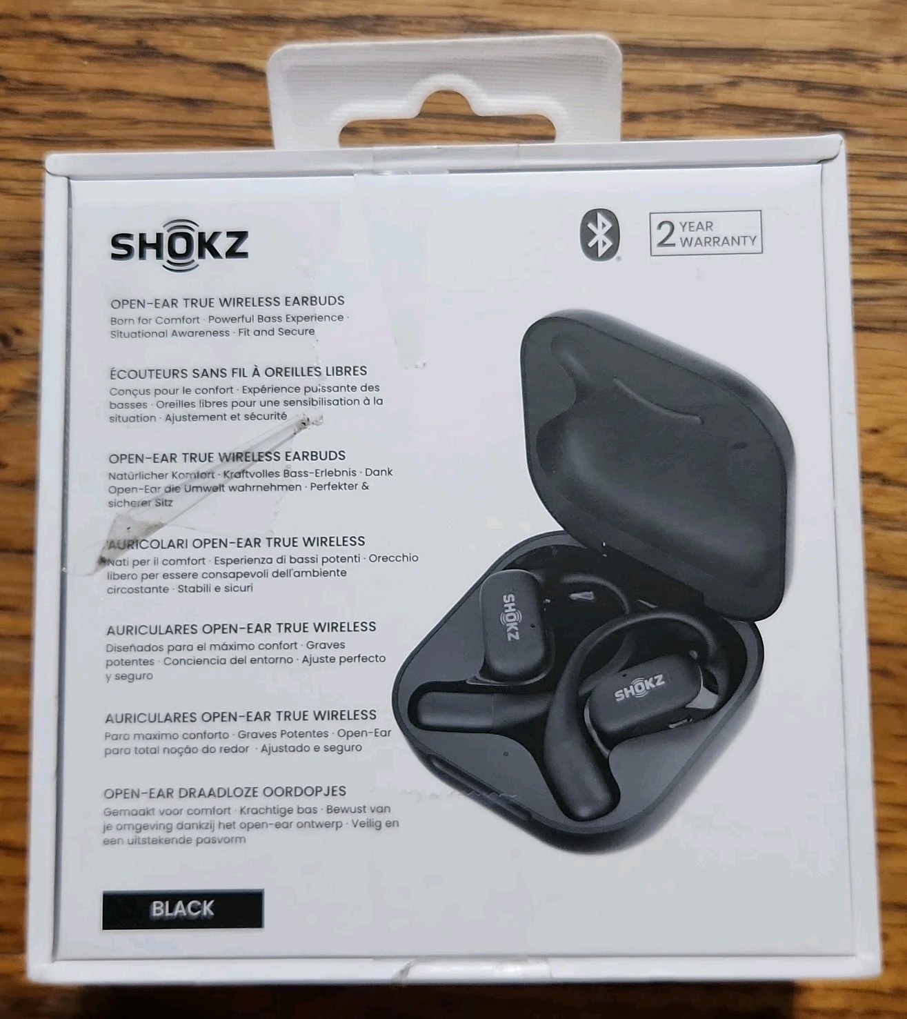 Shokz – OpenFit Open-Ear True Wireless Earbuds – Black T910