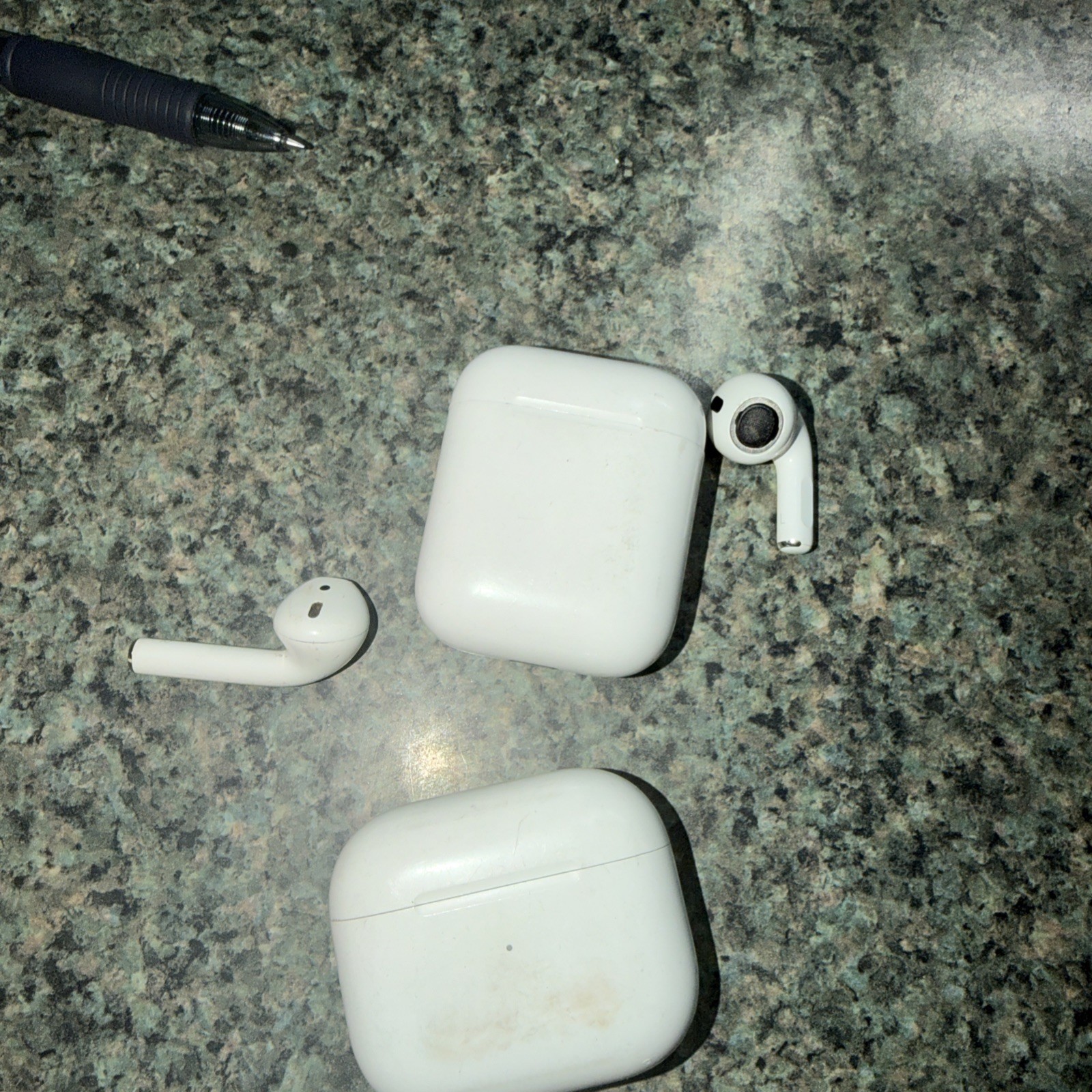 Apple AirPods with Lightning Charging Case & 4 Airpod Case And Earbuds