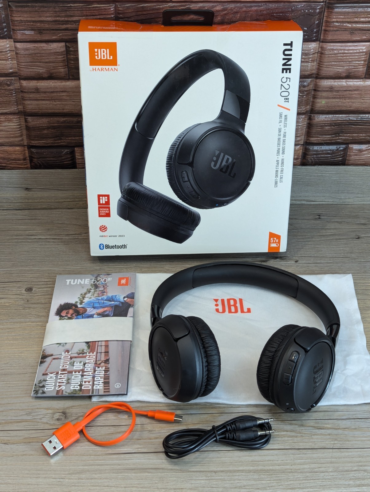 JBL Wireless Bluetooth On-Ear Headphones Tune 520BT Harman 2025 In Box W/ Manual