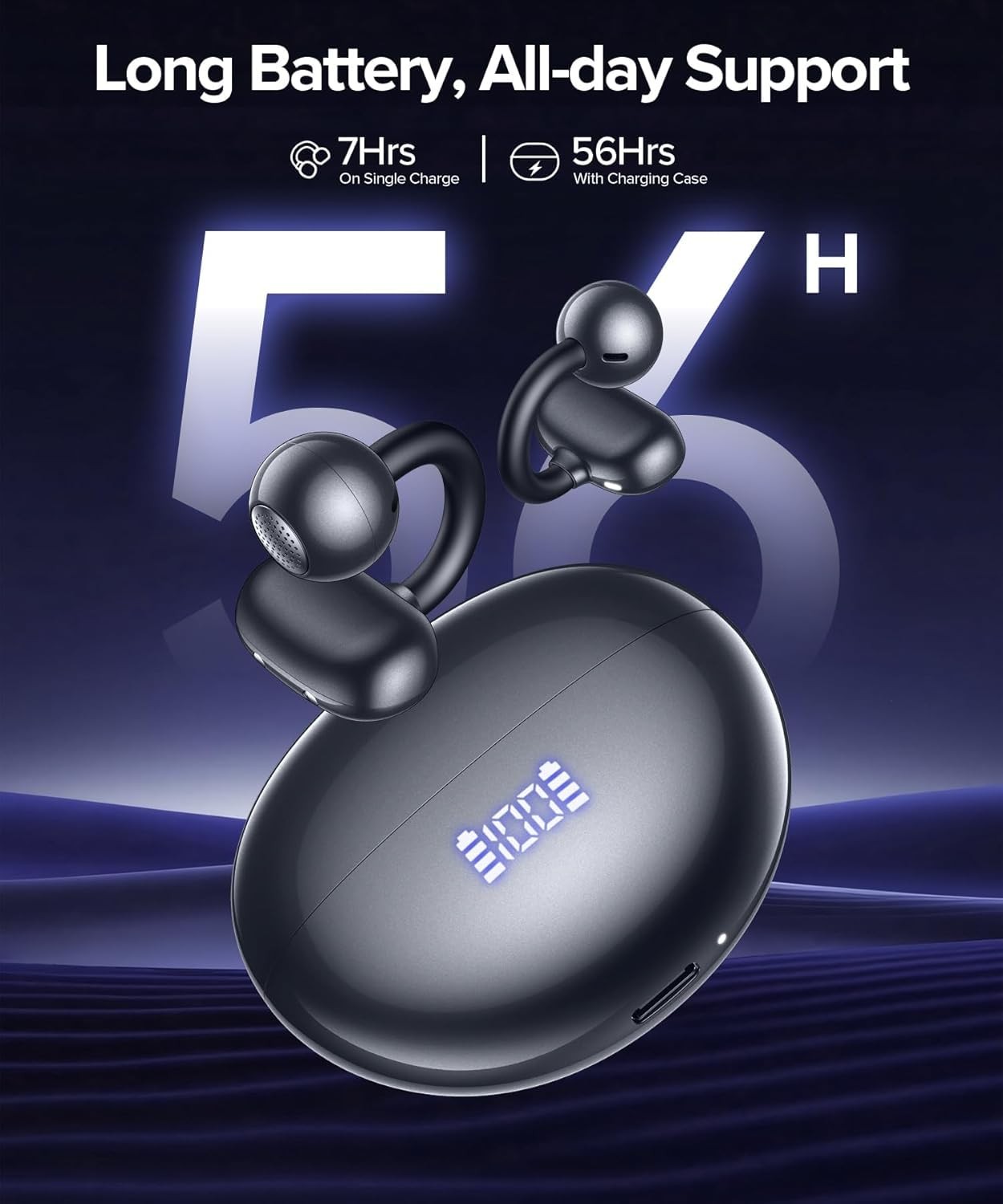 Hybrid Active Noise Cancelling Earbuds Ear Buds Wireless S, Black