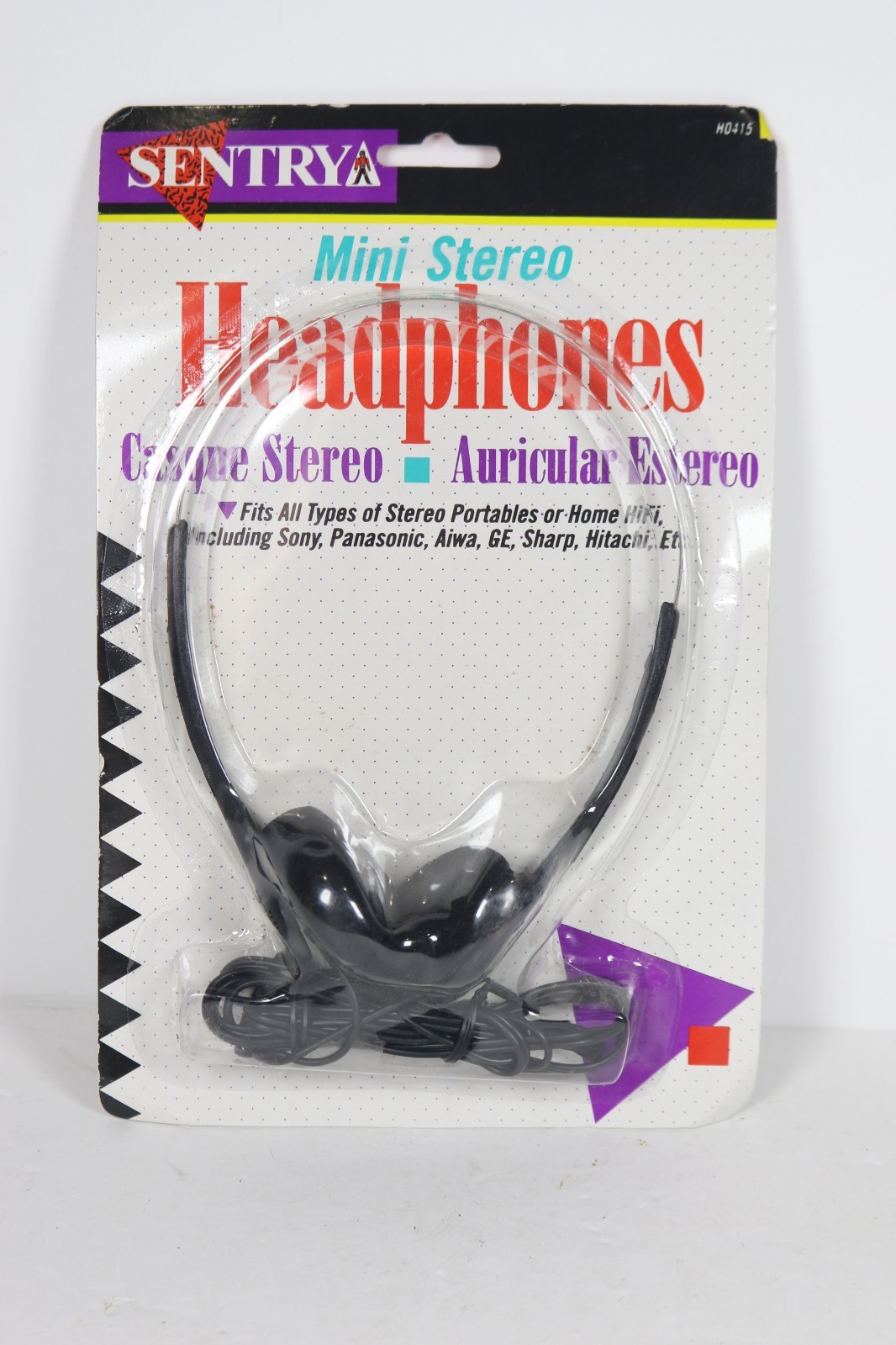 Sentry Mini Stereo Headphone Vintage Model HO415 New NOS 1980s for CD Player