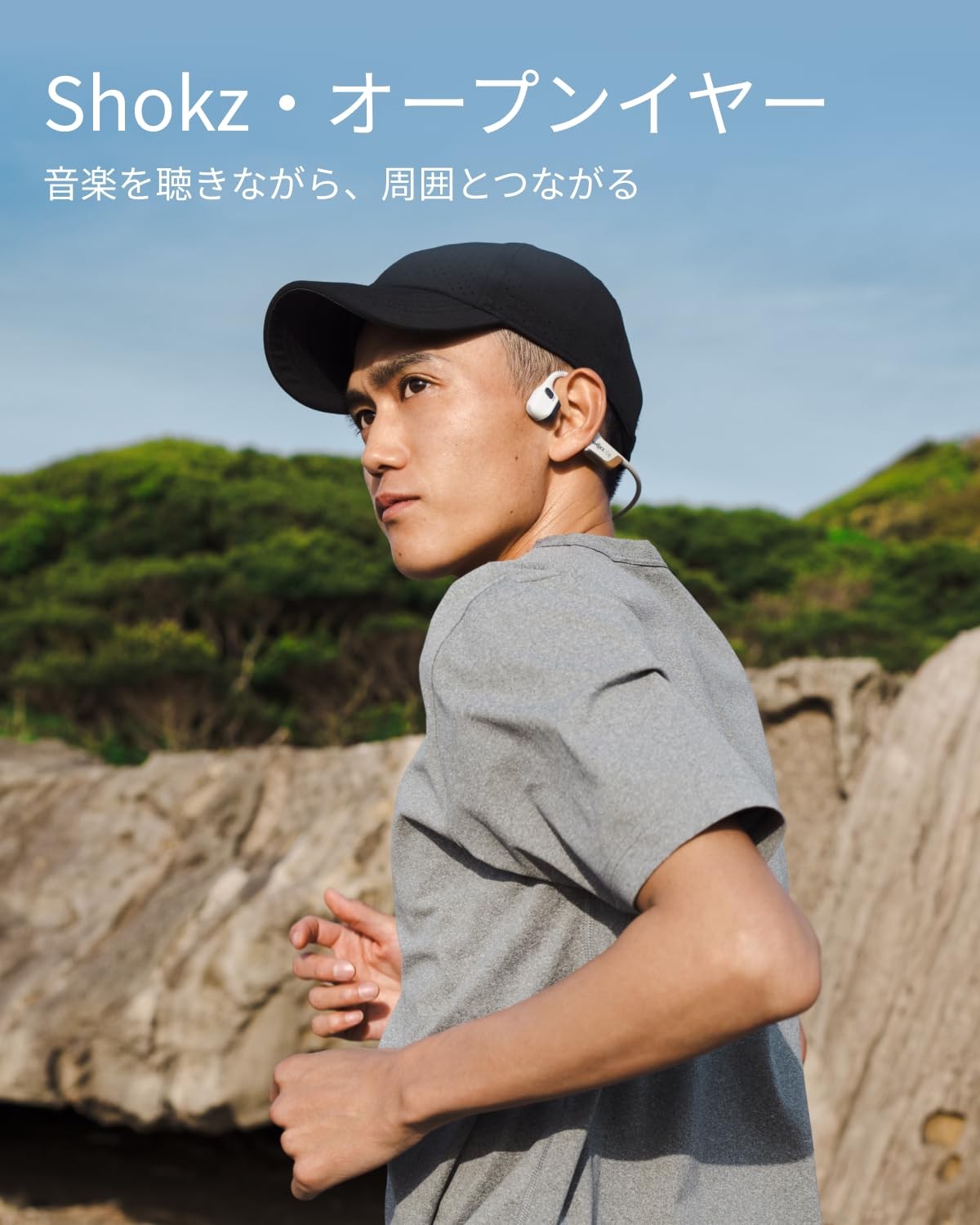 Shokz OpenRun Pro 2 Open-Ear Bone Conduction Headphones Gray