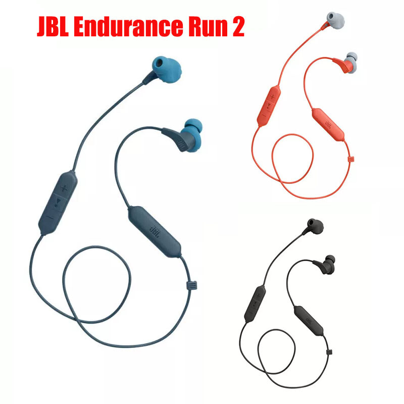 JBL Endurance Run 2 BT Bluetooth Wireless Sport Headphones Headsets Black W/ Mic
