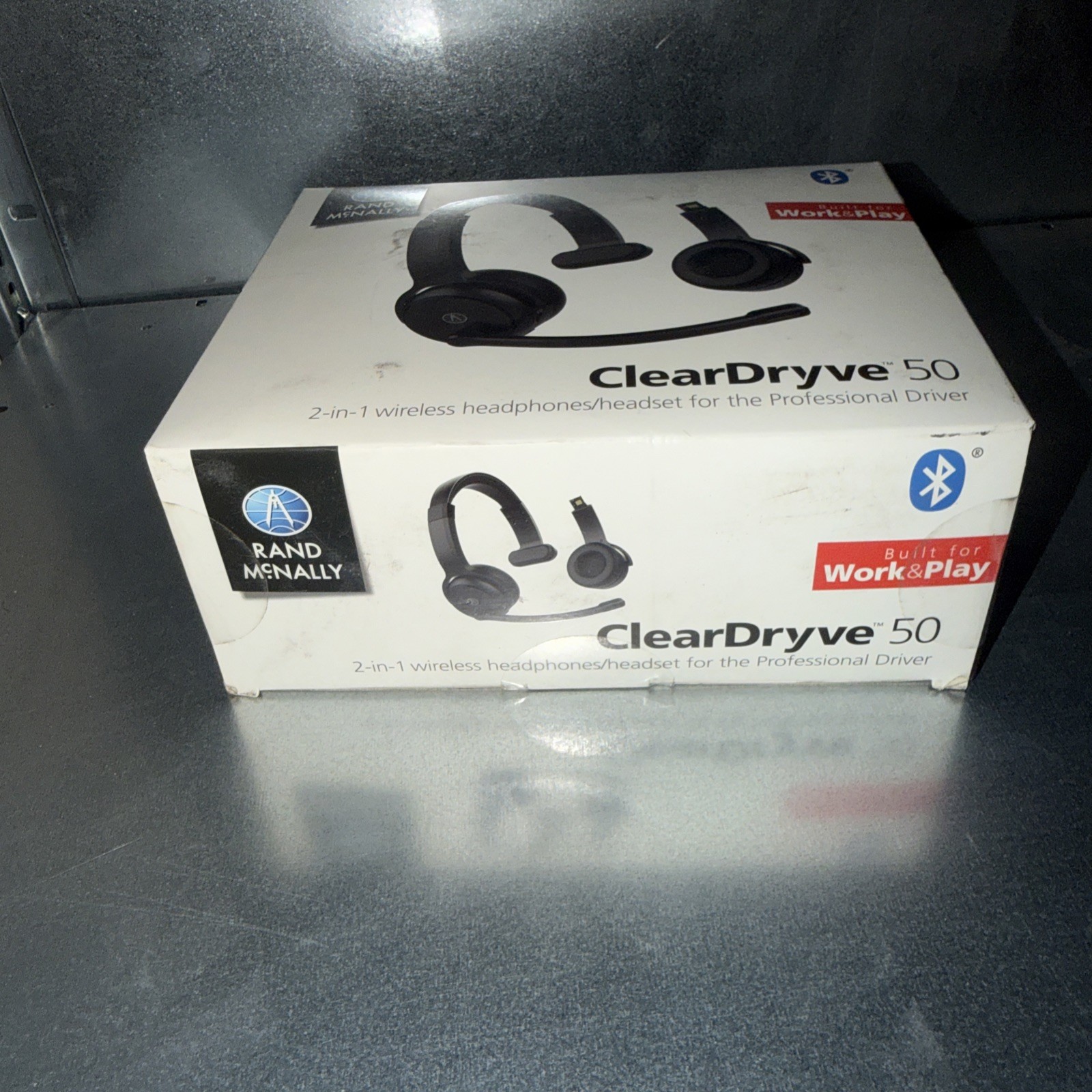 Rand McNally ClearDryve 50 2-in-1 Wireless Bluetooth Headphones/Headset New