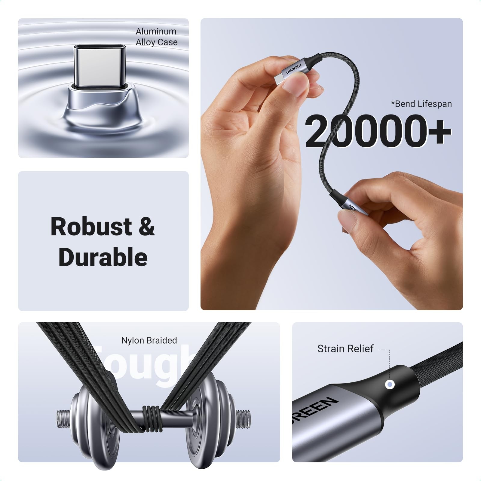 UGREEN USB C to 3.5mm Audio Adapter Type C to Headphone Aux Jack Dongle 24bit/96