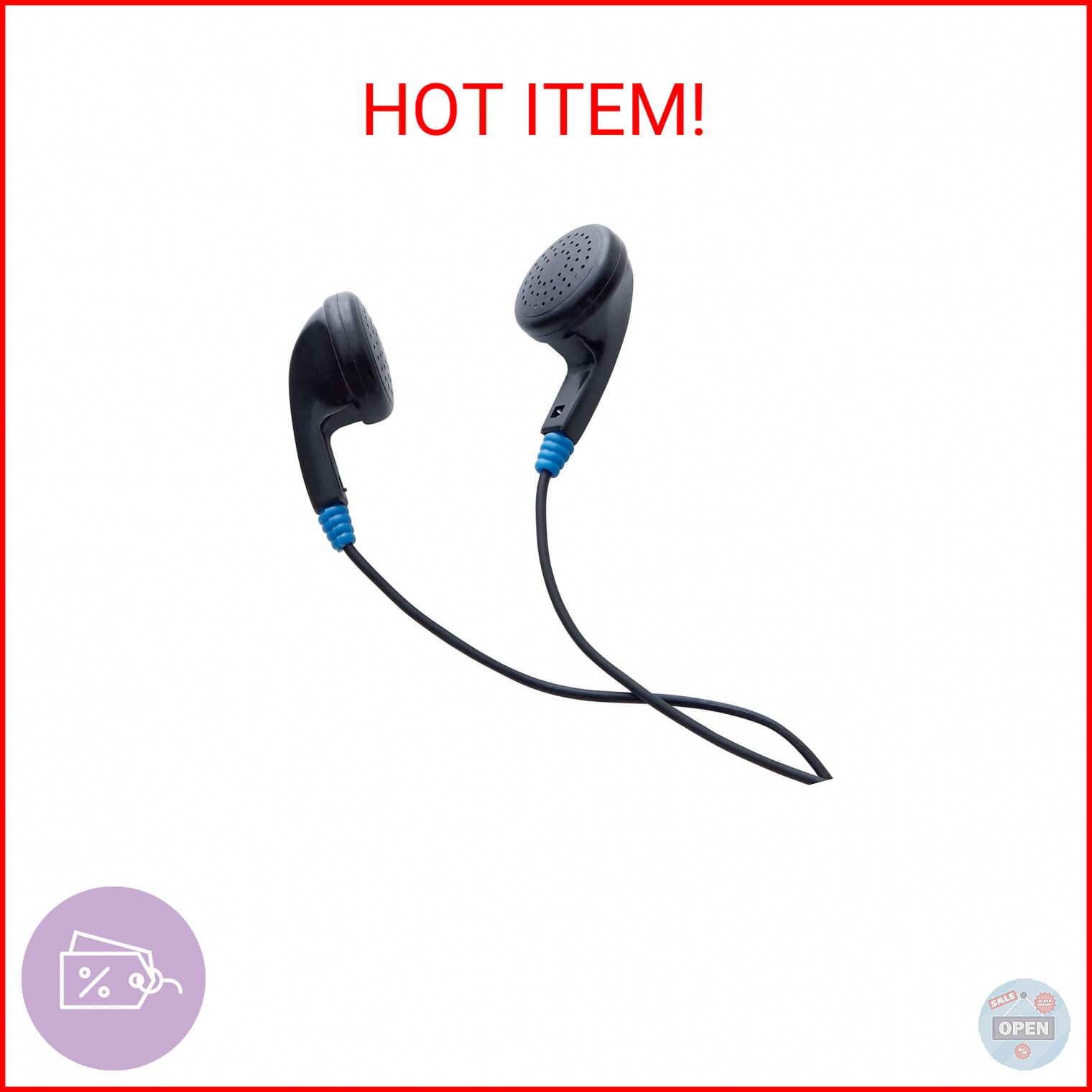 Verbatim Stereo Earphones – 3.5mm – No Microphone, Black (99711)