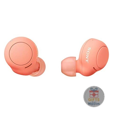 Sony WF-C500 True Wireless Earbuds Coral Orange IPX4 Lightweight 20H Playtime