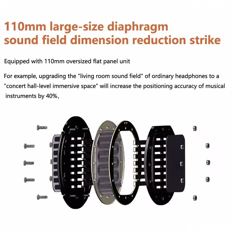 QIGOM HIFI Headphone Demon Saint 30Ω 110MM Orthodynamic, Wired HIFI Headphone