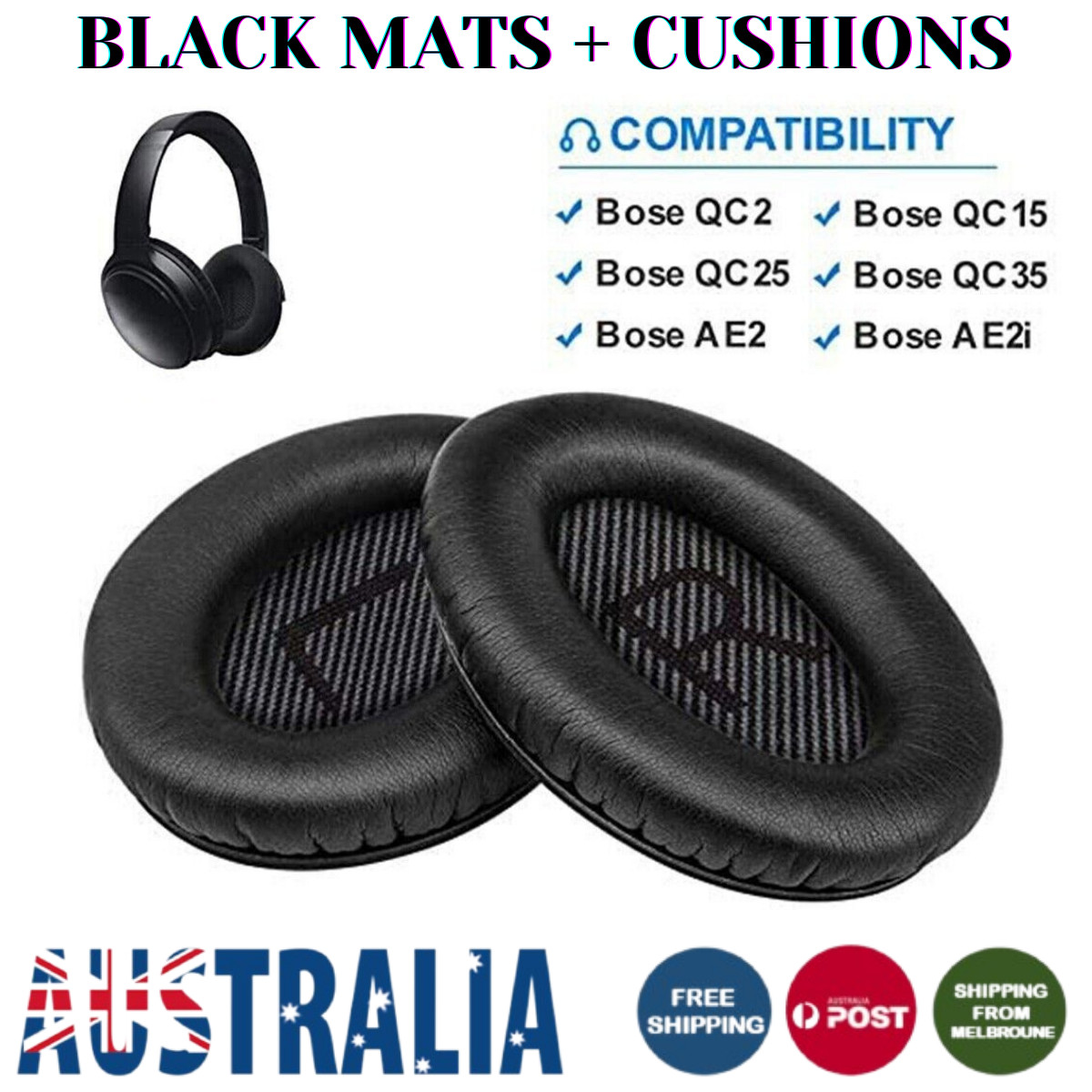 Replacement Ear Pads Cushions for Bose QuietComfort 35 QC35 II QC25 QC15 AE2 New