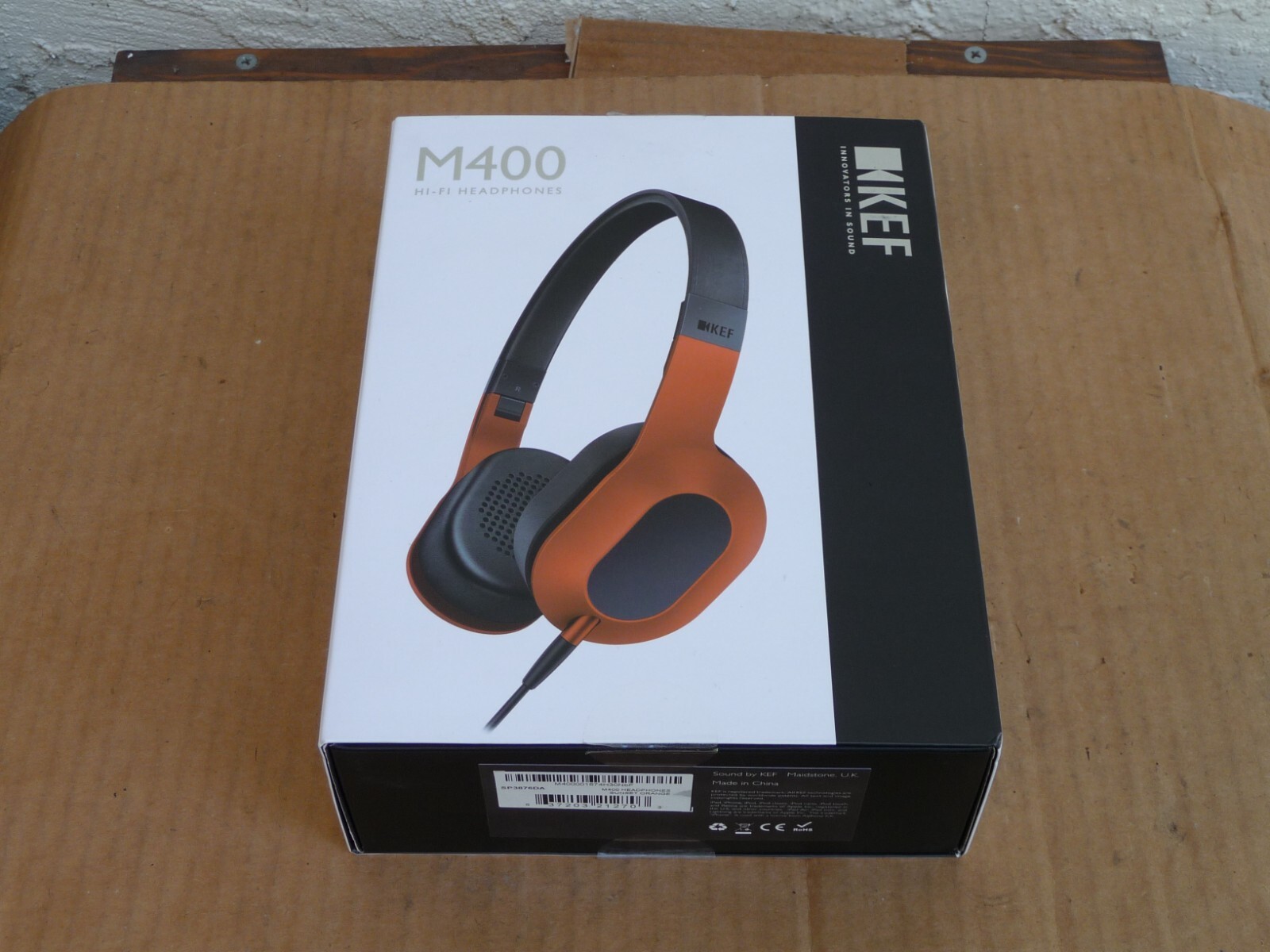 KEF M400 On-Ear Hi-Fi Headphones Orange