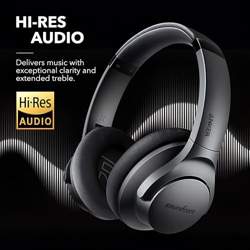 Soundcore Anker Life Q20 Hybrid Active Noise Cancelling Headphones, Black USB-C