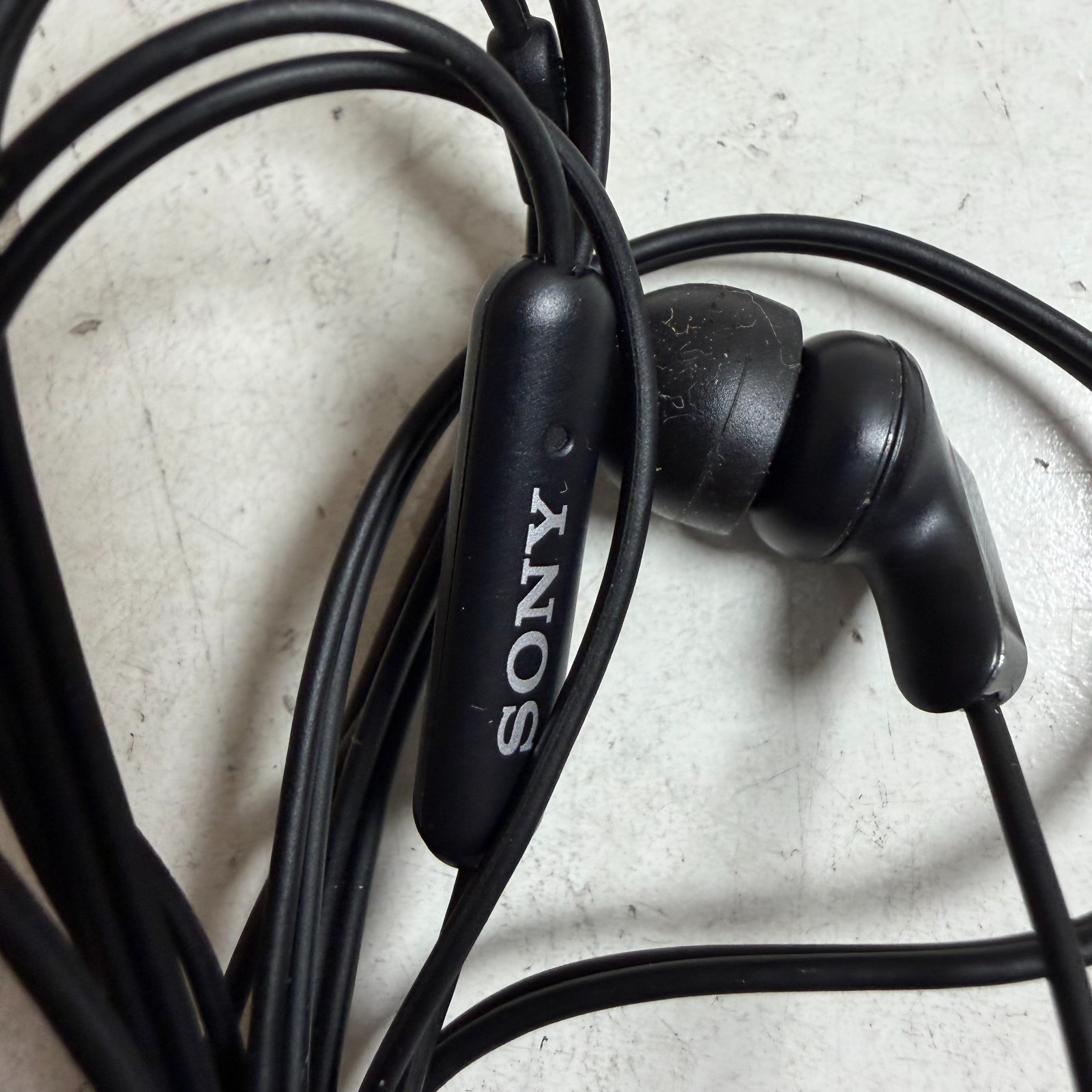 Sony MDR-EX38 Black 3.5mm Jack 16 Ohm Stereo Lightweight Wired Earbud Headphones