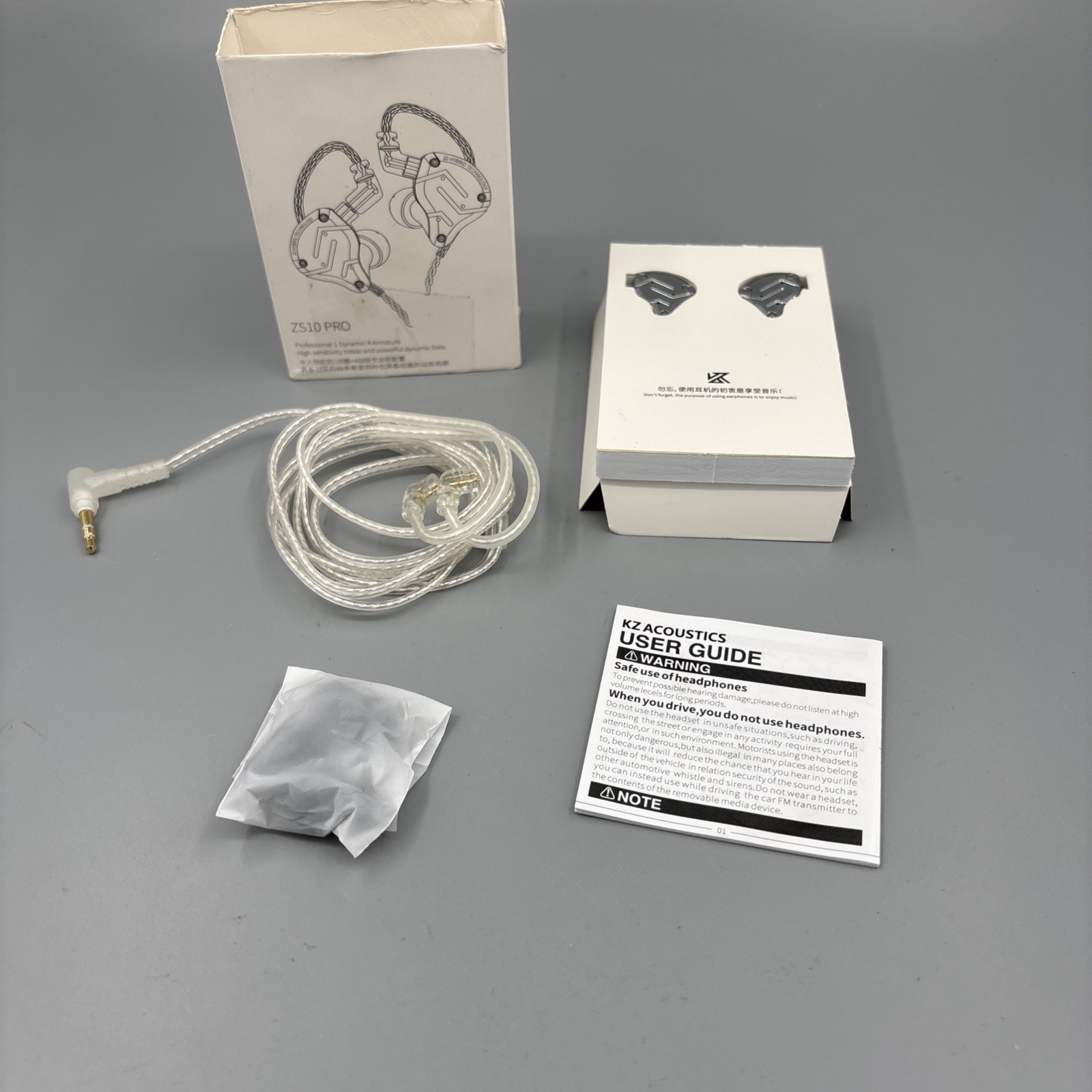 KZ ZS10 Pro, Linsoul 4BA+1DD 5 Driver in-Ear HiFi Earphones w/o mic, Black