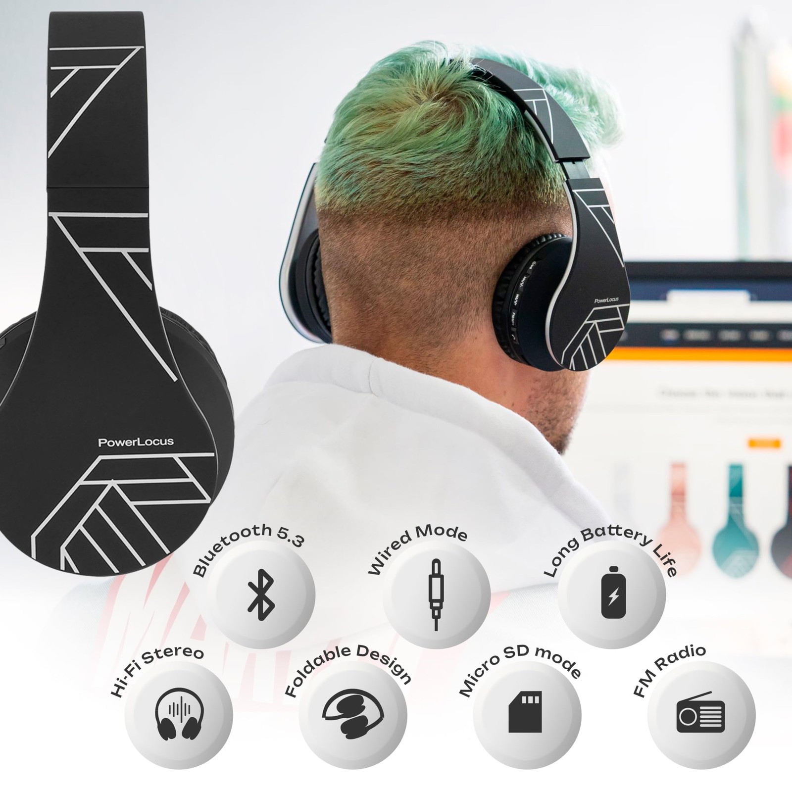 Audifonos Bluetooth Con Microfono Estéreo plegable inalámbrico y con cable NUEVO