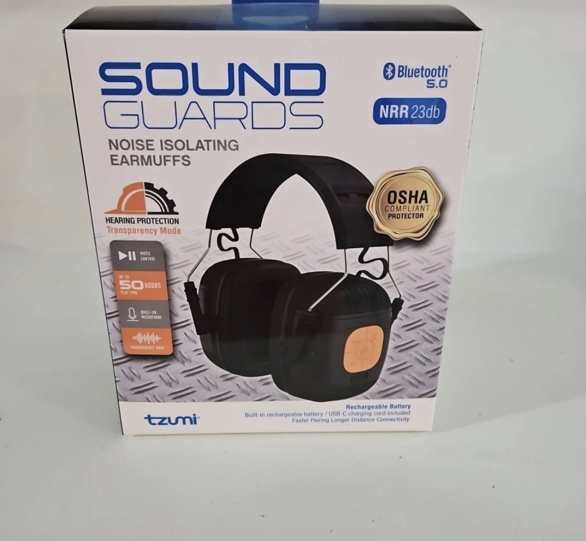 Tzumi Sound Guards Bluetooth Noise Hearing Protection Headphones – New in box