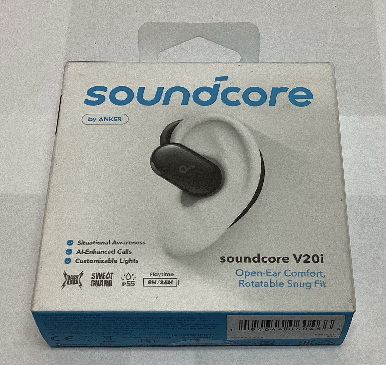Soundcore By Anker V20i Open-Ear Confort Rotatable Snug Fit Wireless Earbuds