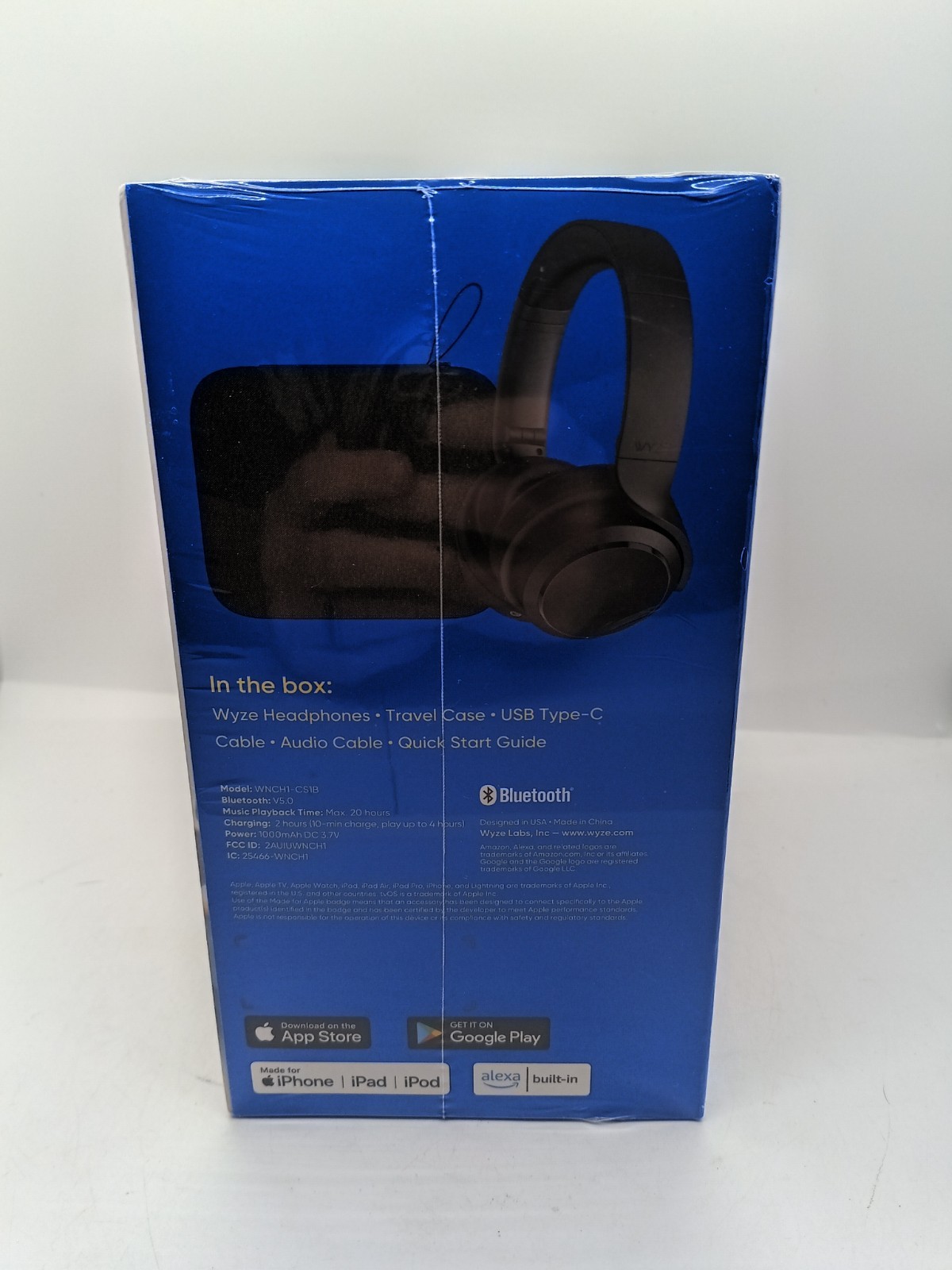 WYZE Noise Cancelling Headphones Hard Case for Travel, Wireless Over E