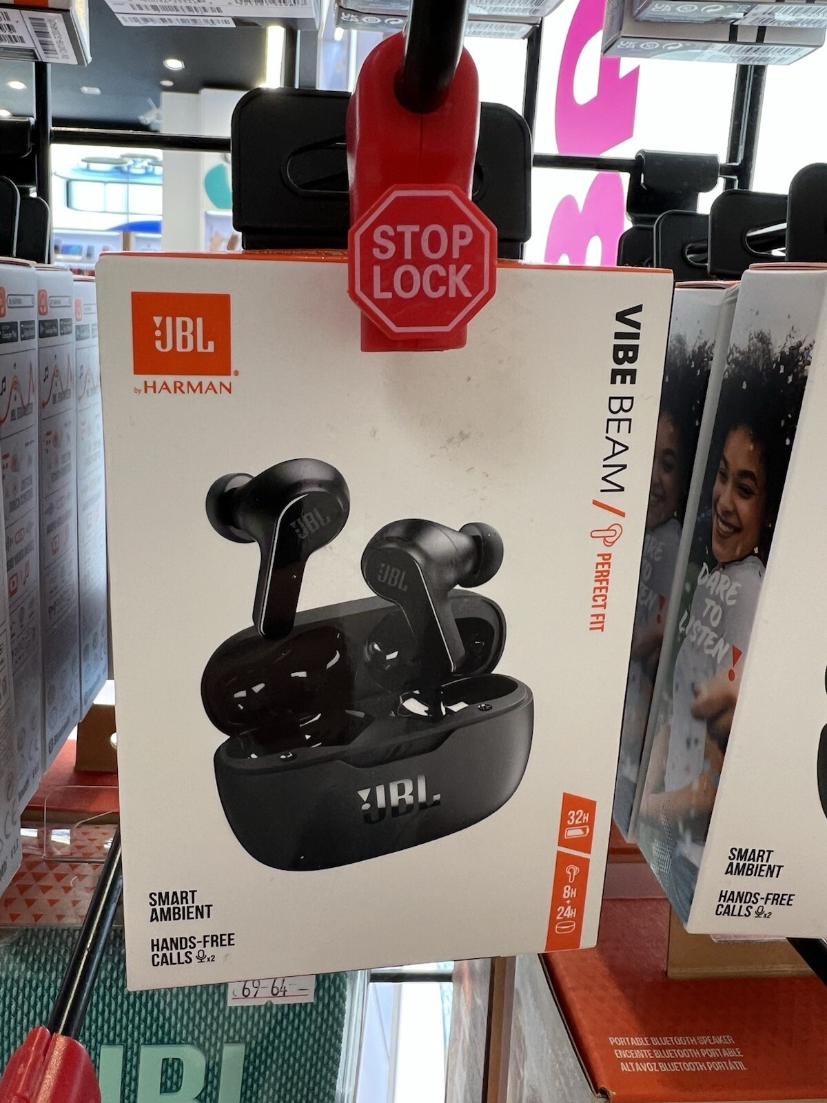 JBL Vibe Beam True Wireless Bluetooth Earbuds Headphones – Black